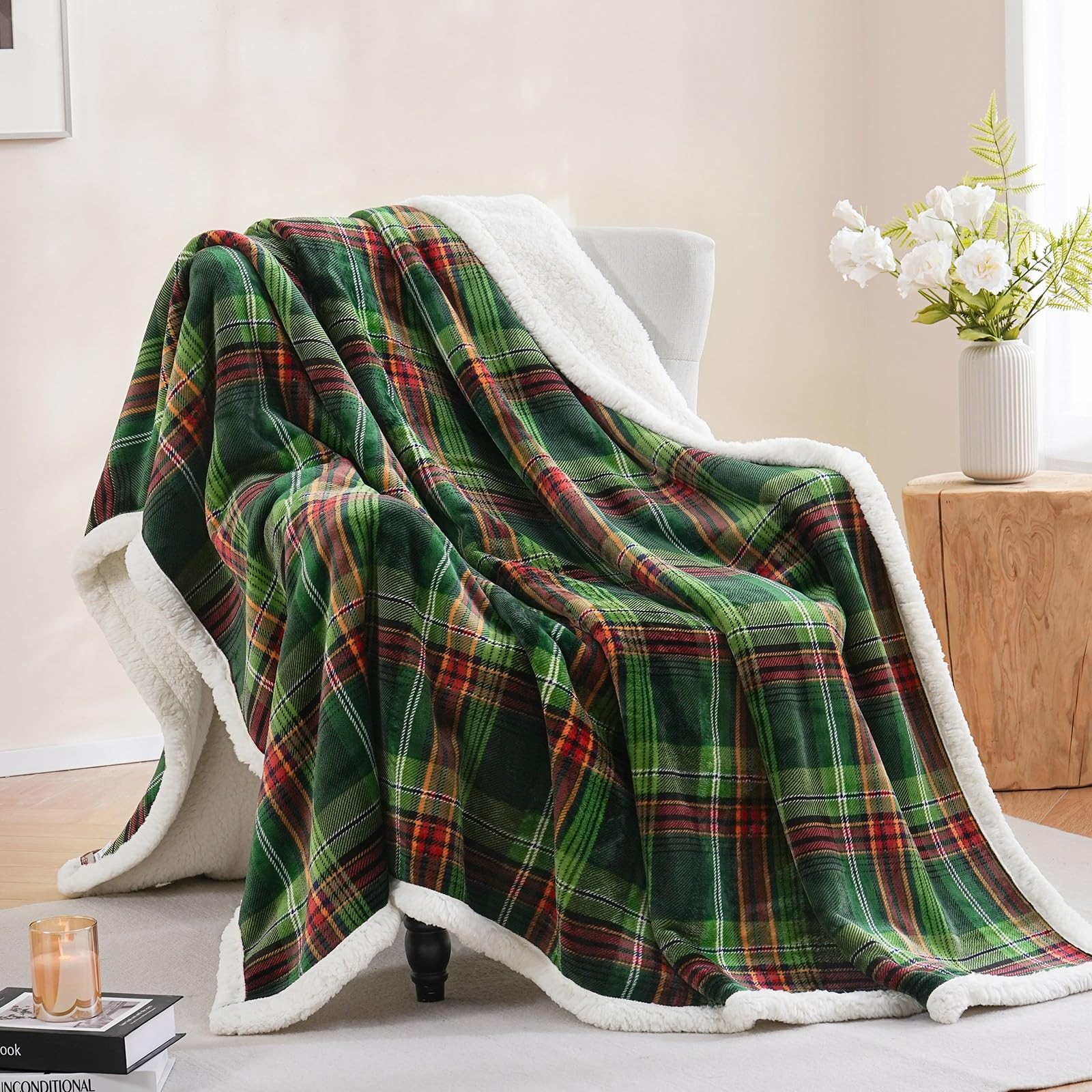 PU MEI Sherpa Fleece Throw Blanket