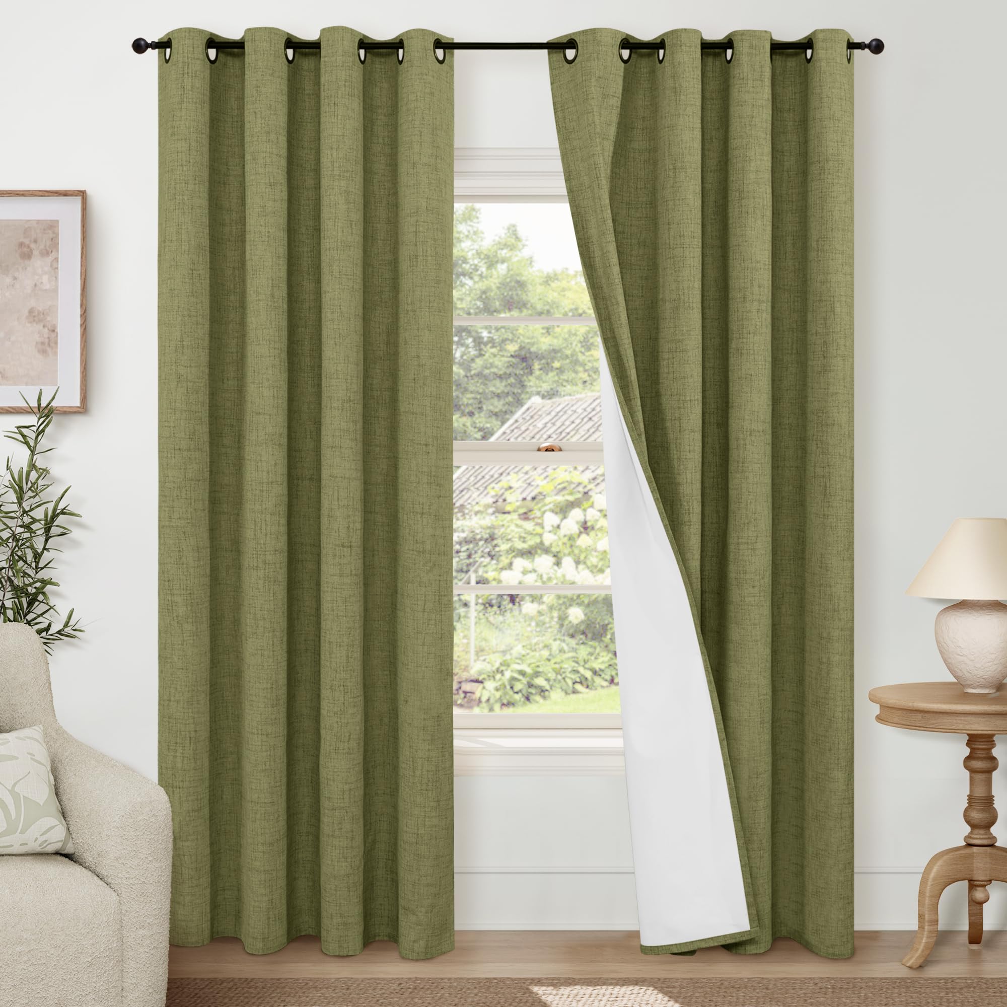 Lajode Textured Linen Blackout Curtains
