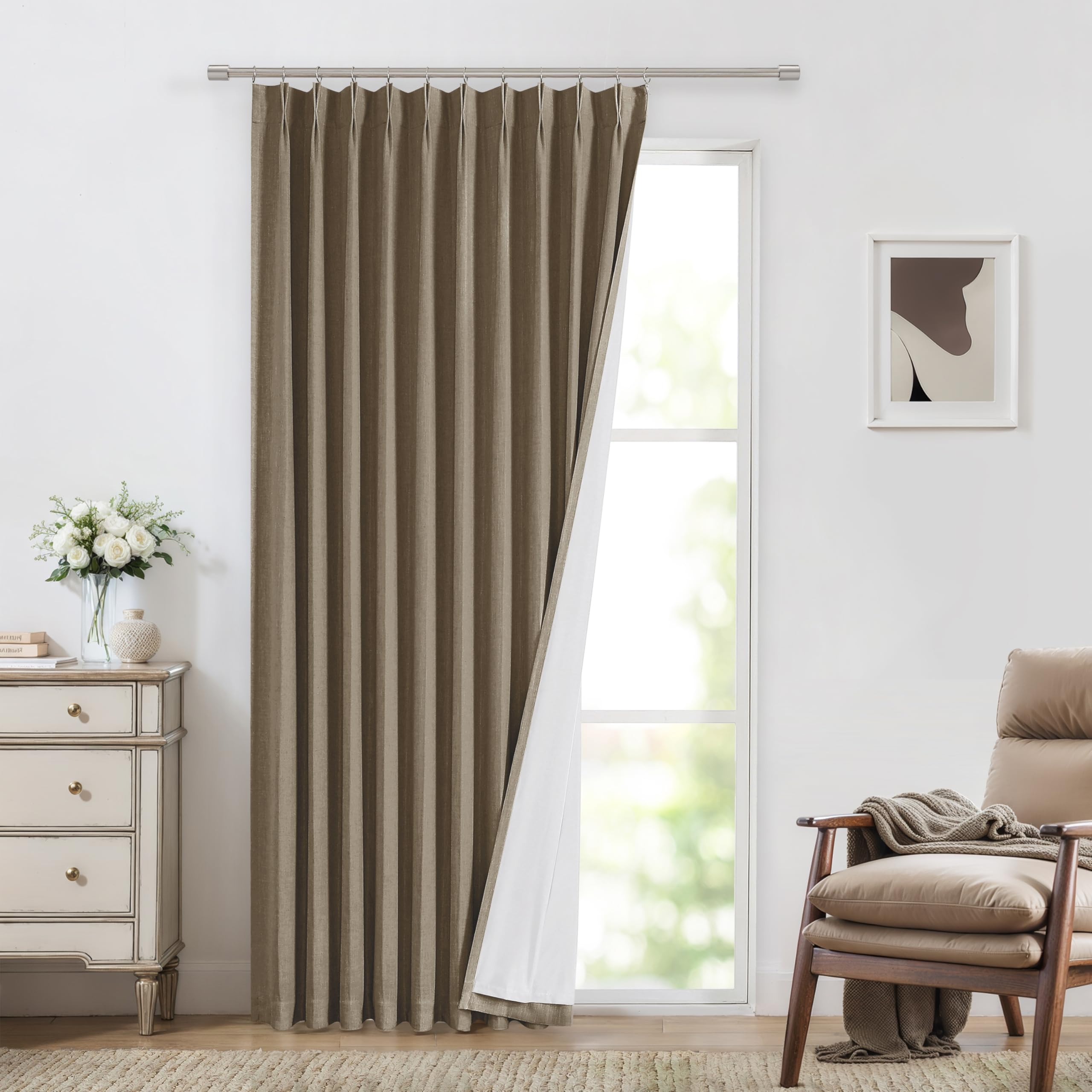 Vision Home Pinch Pleated Blackout Curtain 2 Panels