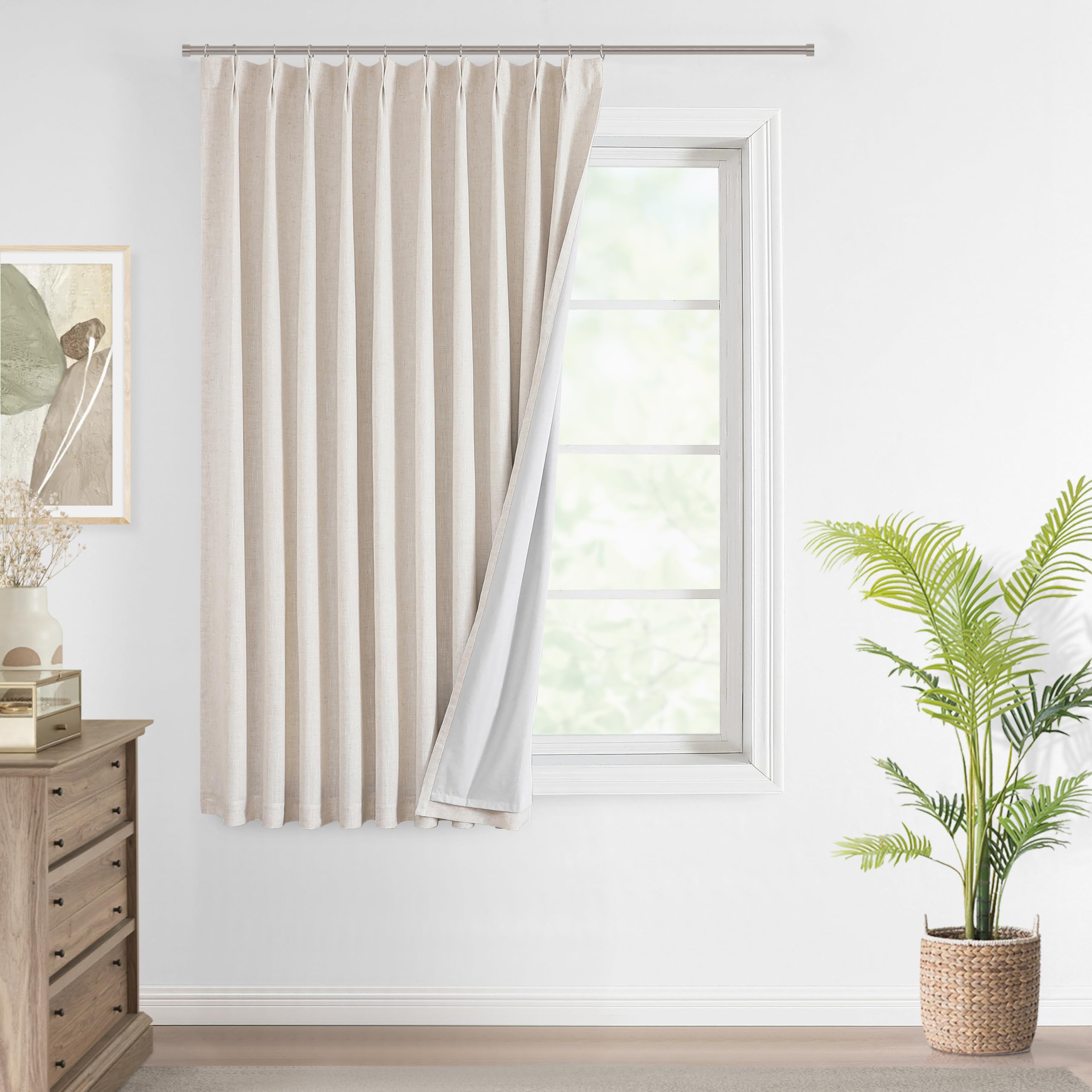 Vision Home Pinch Pleated Blackout Curtain 2 Panels