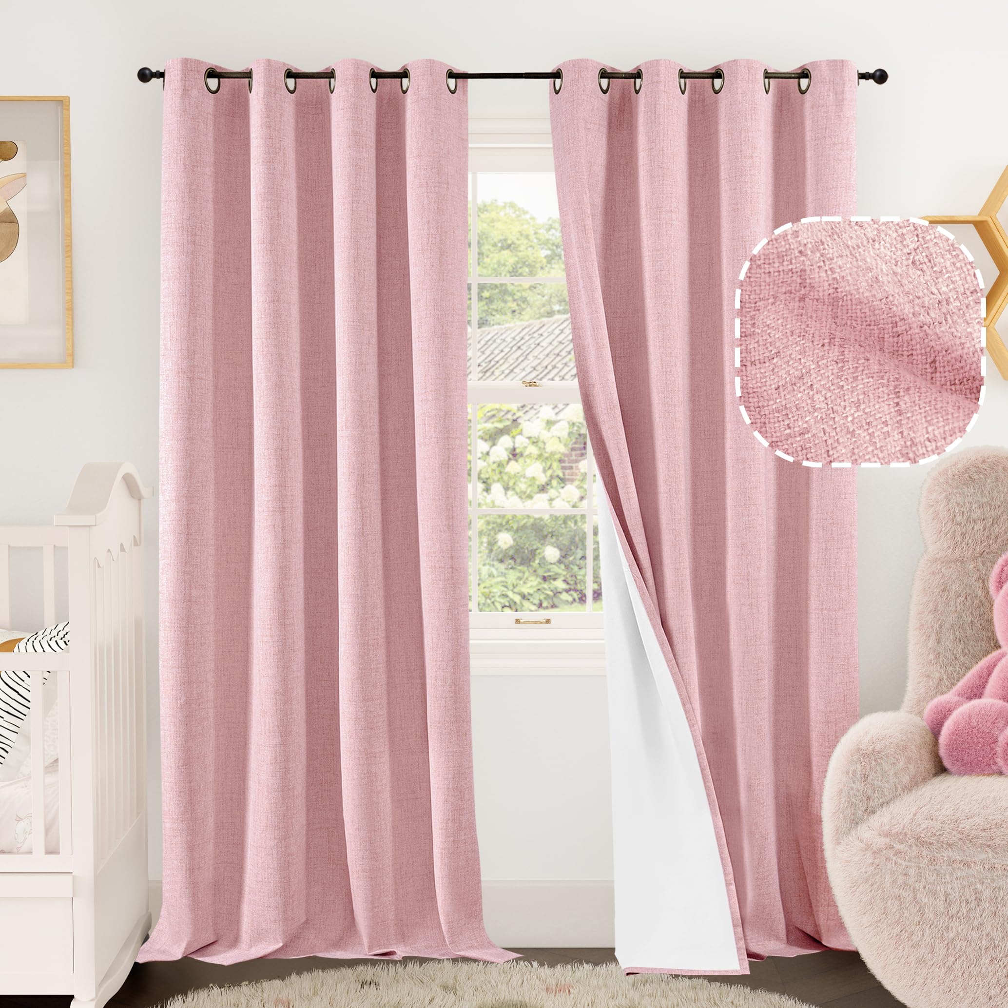 Lajode Textured Linen Blackout Curtains