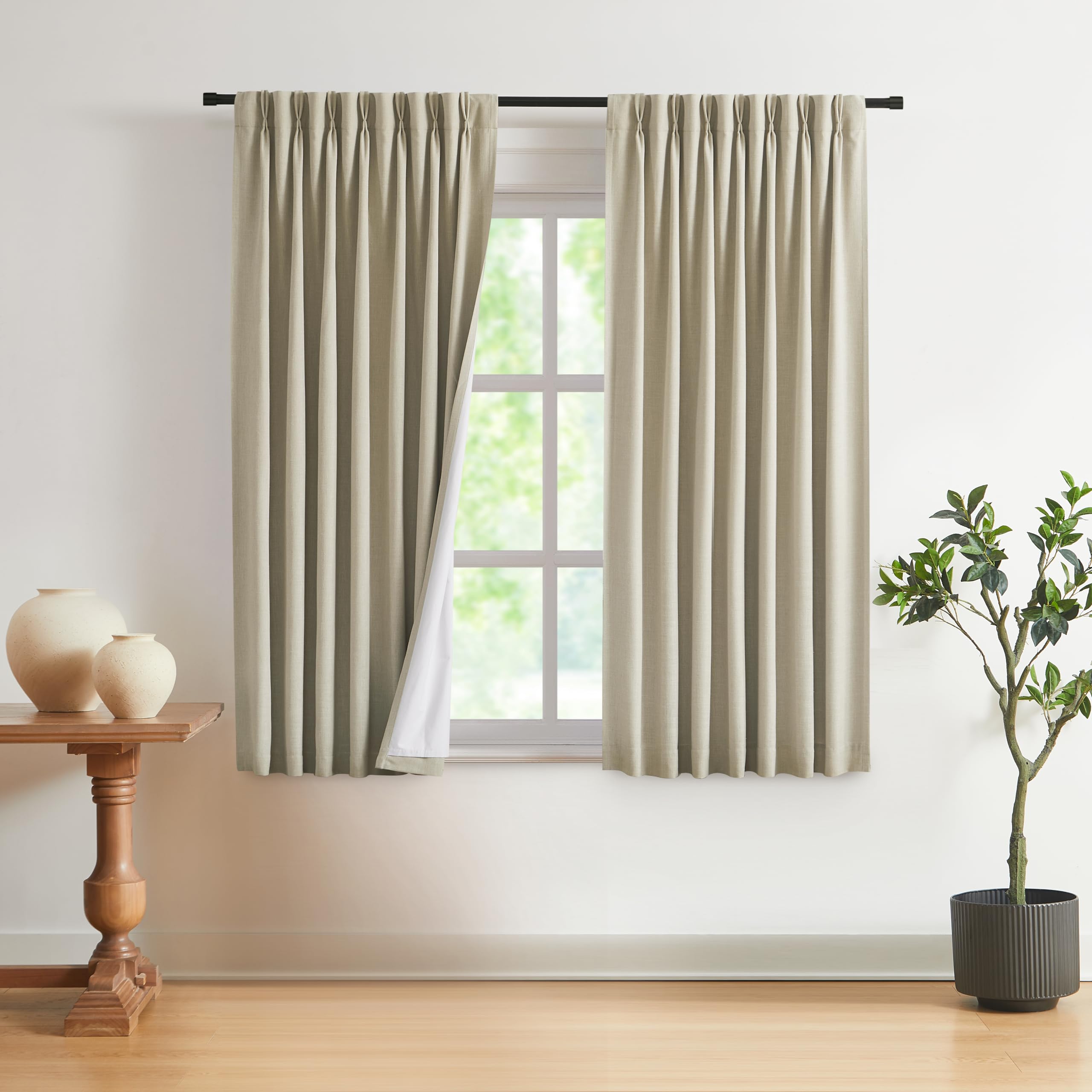 Vision Home Pinch Pleated Blackout Curtain 2 Panels
