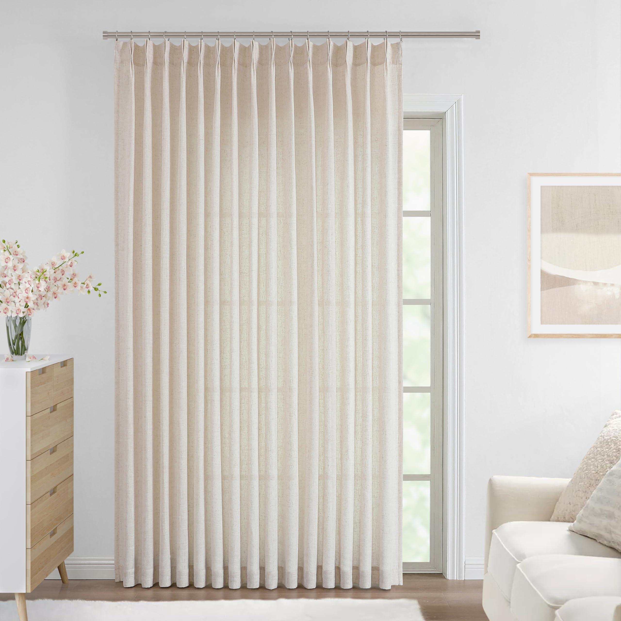 Vision Home Pinch Pleated Sheer Curtains
