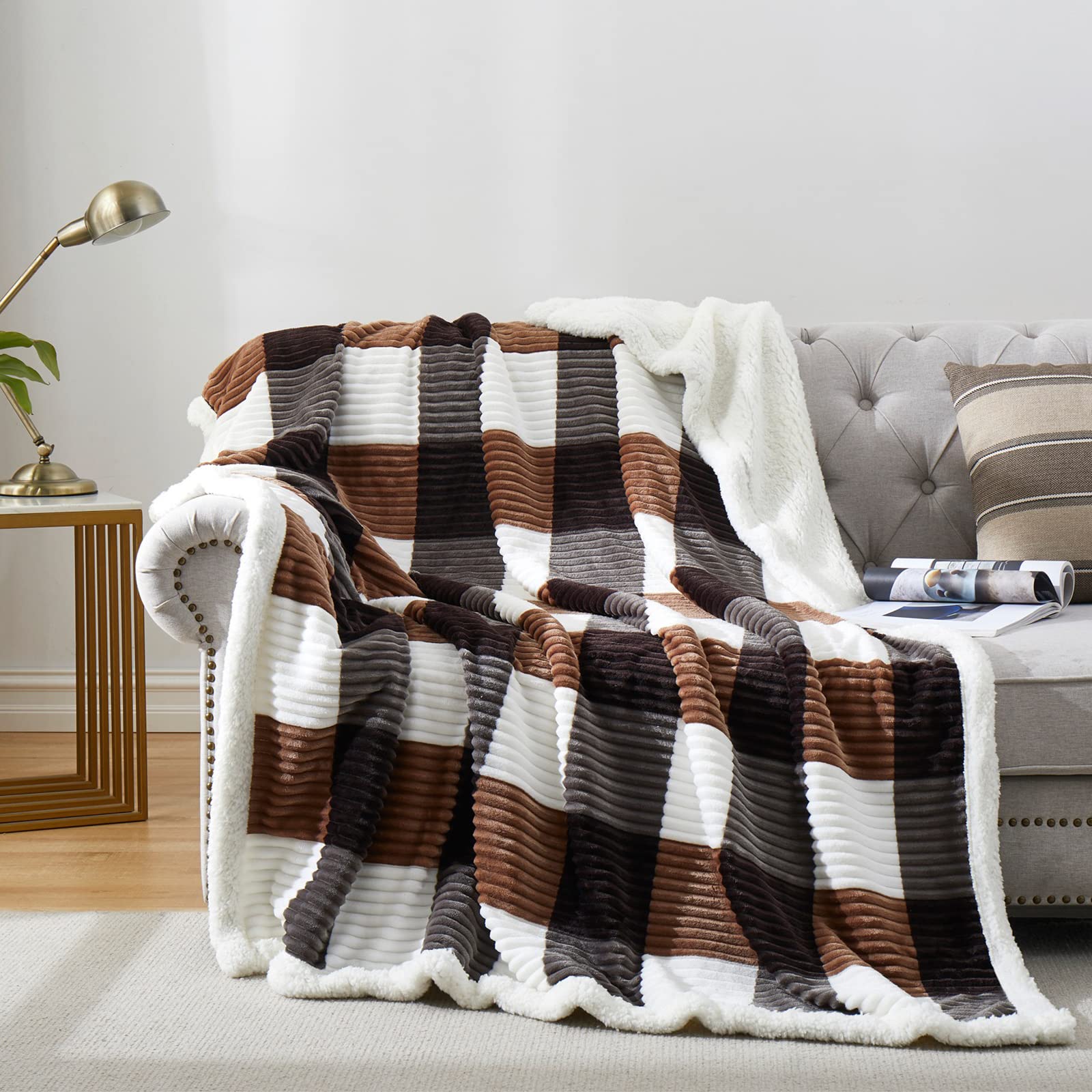 PU MEI Sherpa Fleece Throw Blanket
