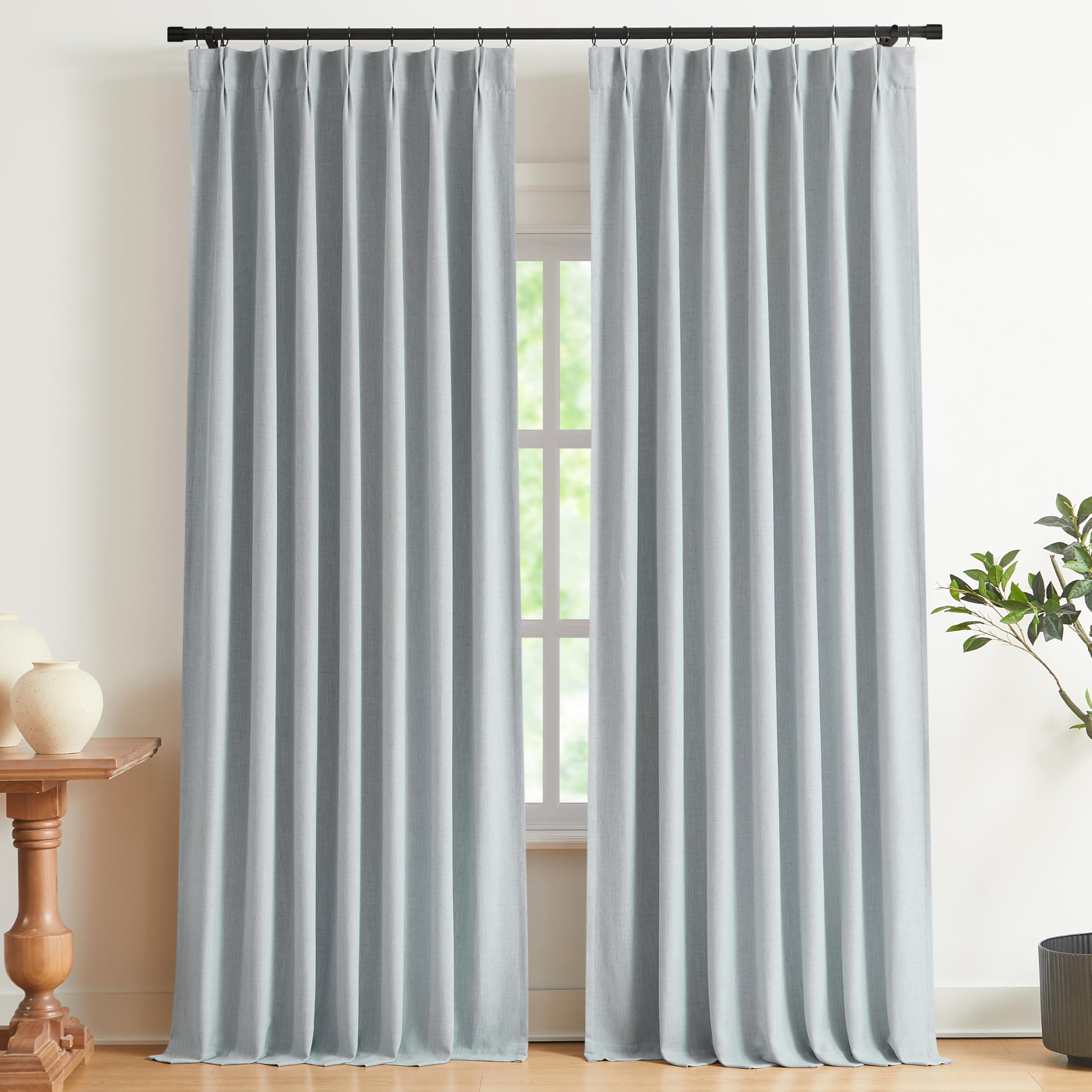 Vision Home Pinch Pleated Blackout Curtain 2 Panels
