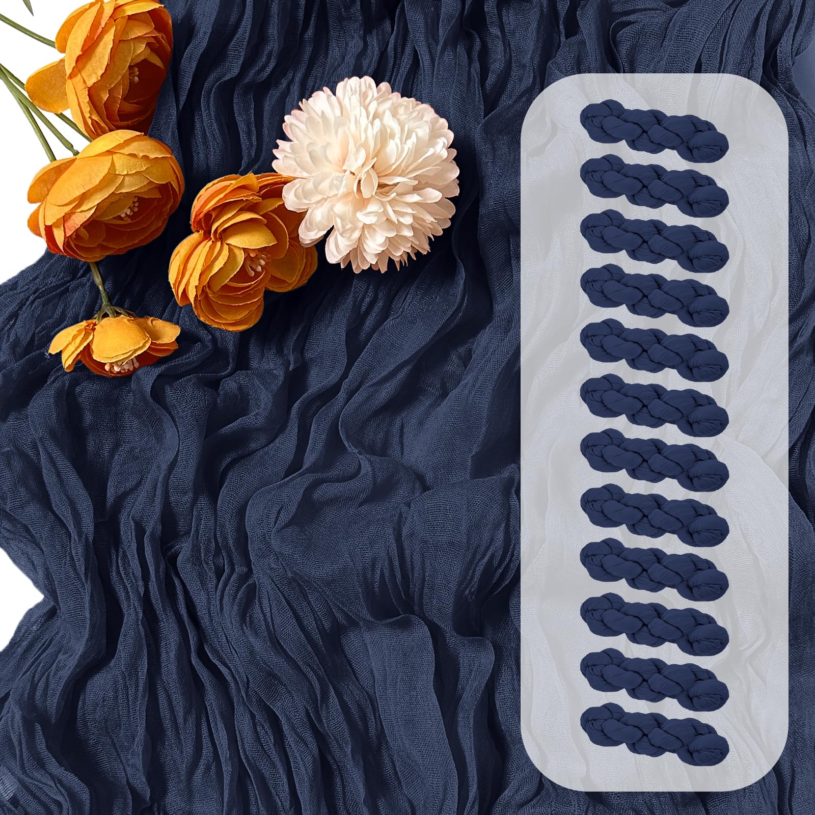 FANTEKE Cheesecloth Table Runner