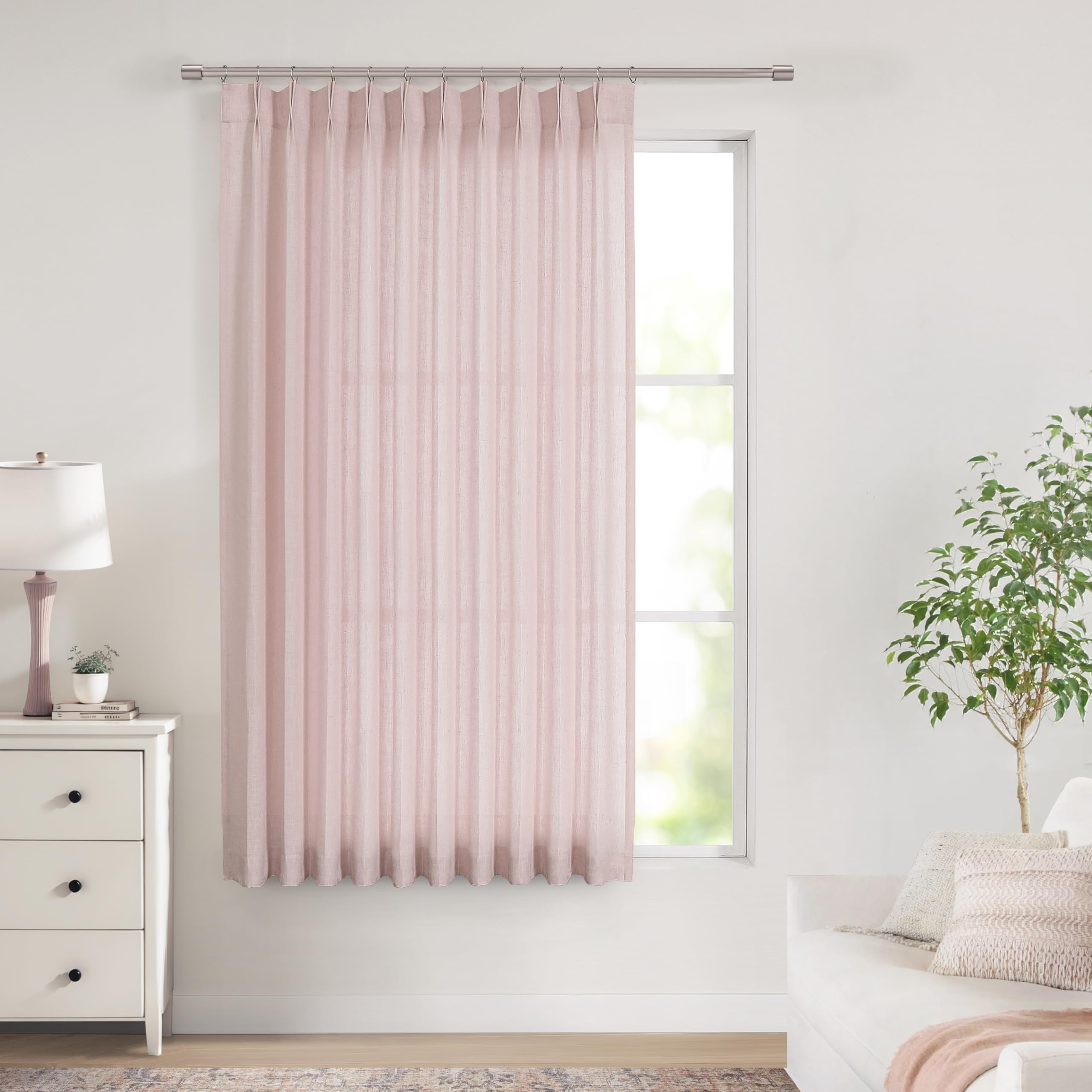 Vision Home Pinch Pleated Sheer Curtains