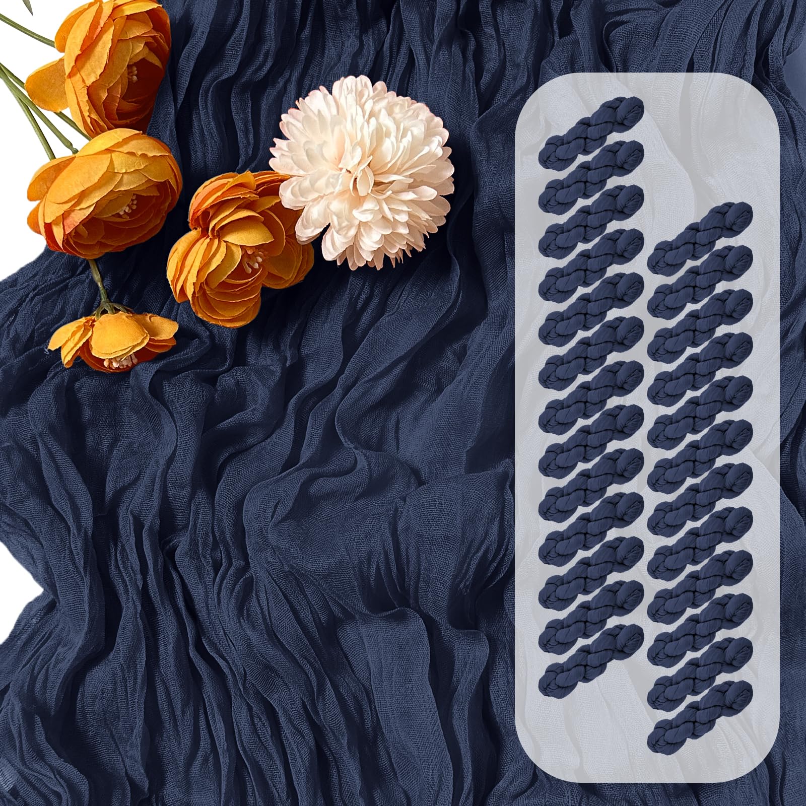 FANTEKE Cheesecloth Table Runner