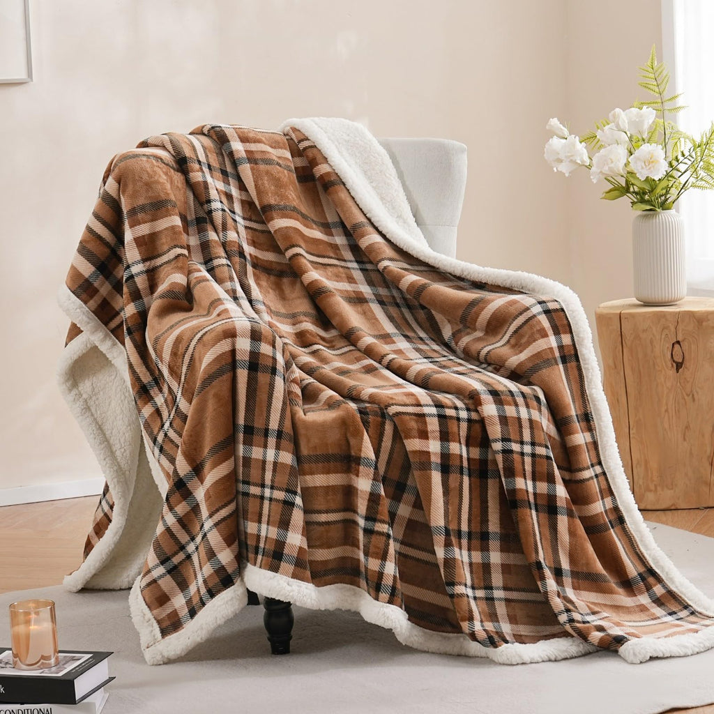 PU MEI Sherpa Fleece Throw Blanket