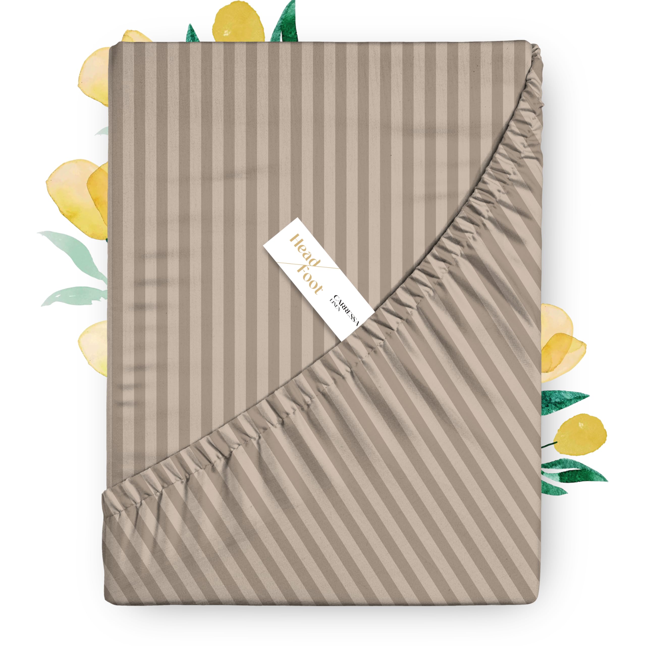 Carressa Linen Egyptian Cotton Fitted Sheet