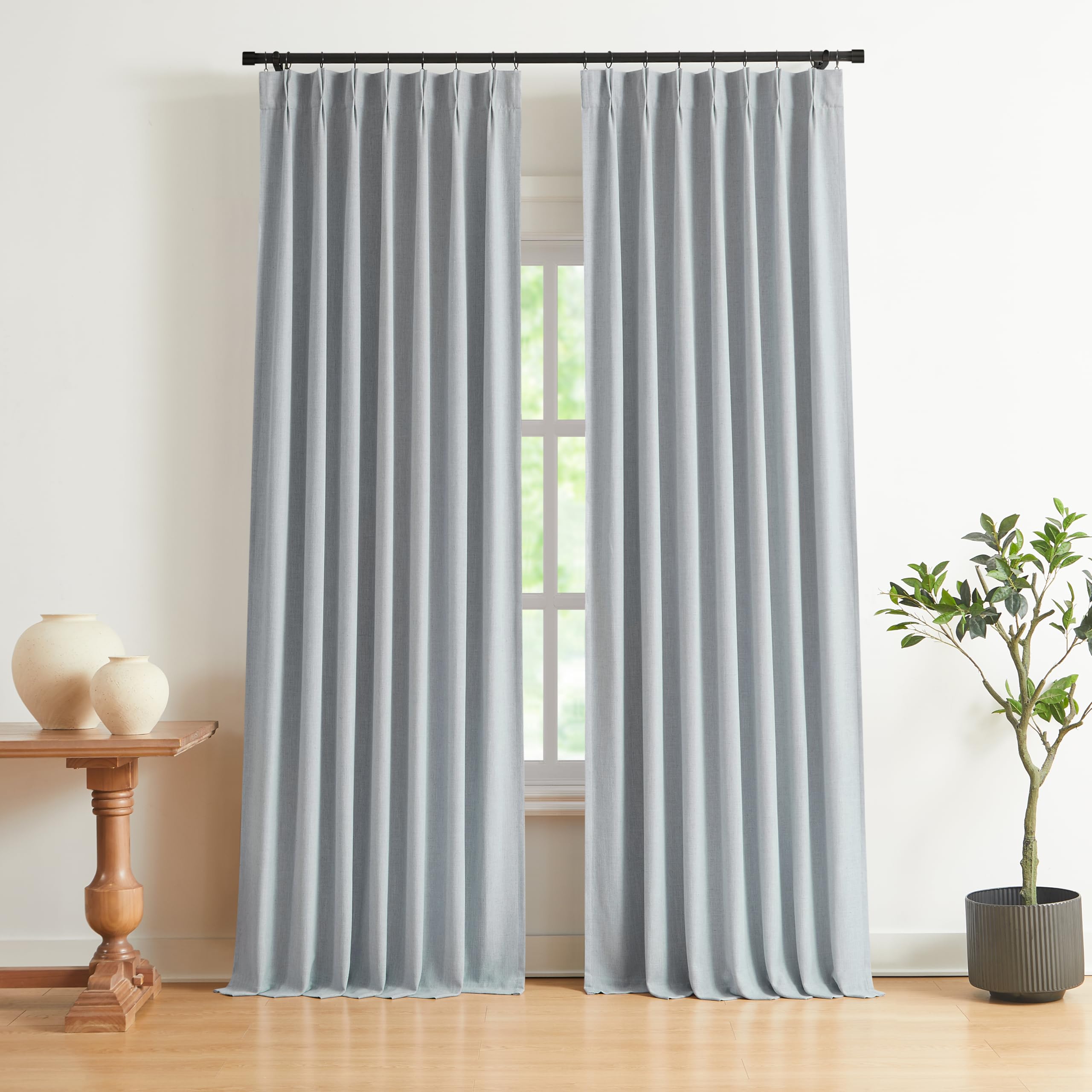 Vision Home Pinch Pleated Blackout Curtain 2 Panels