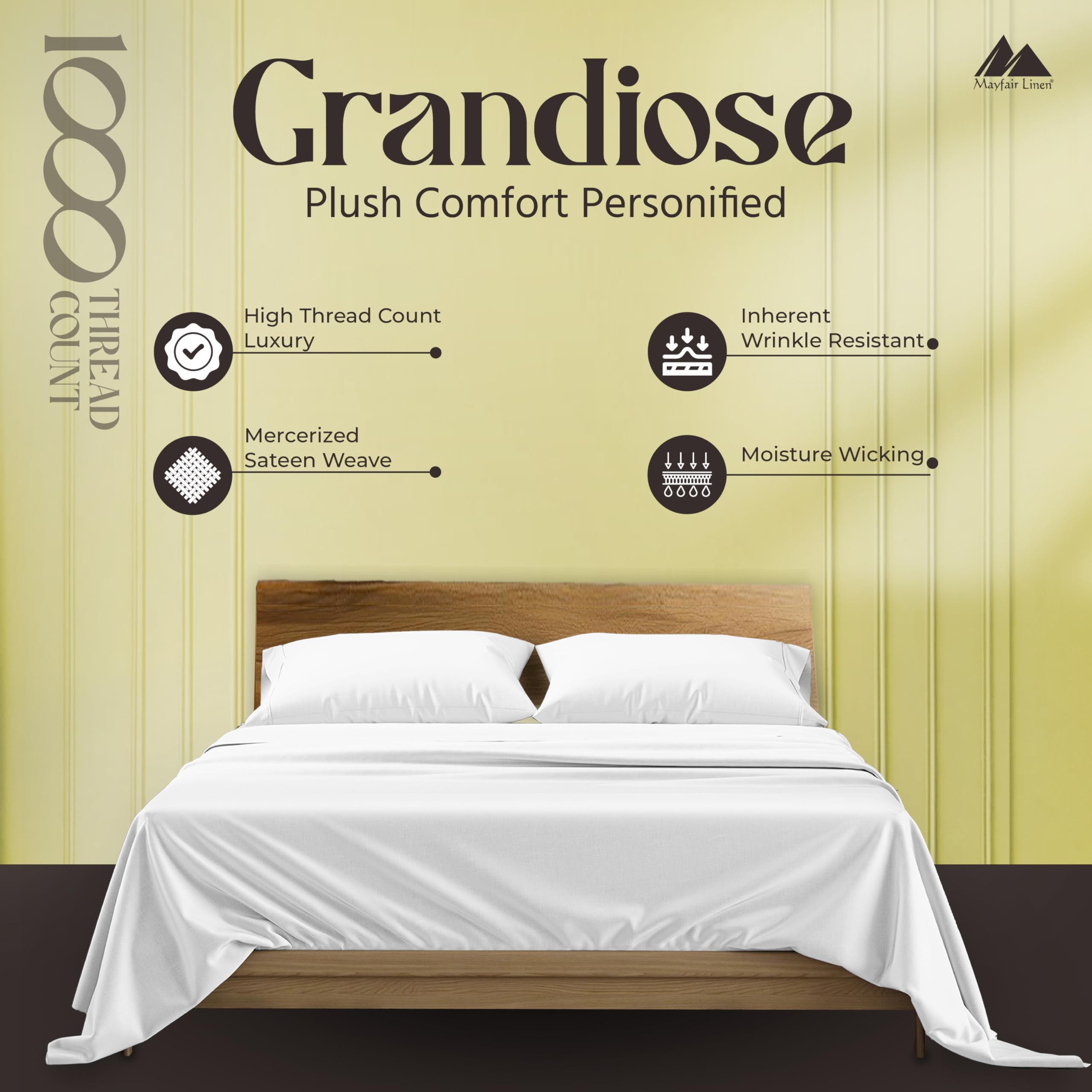 Mayfair Linen 1000 Thread Count Cotton Sheet Set - Parent