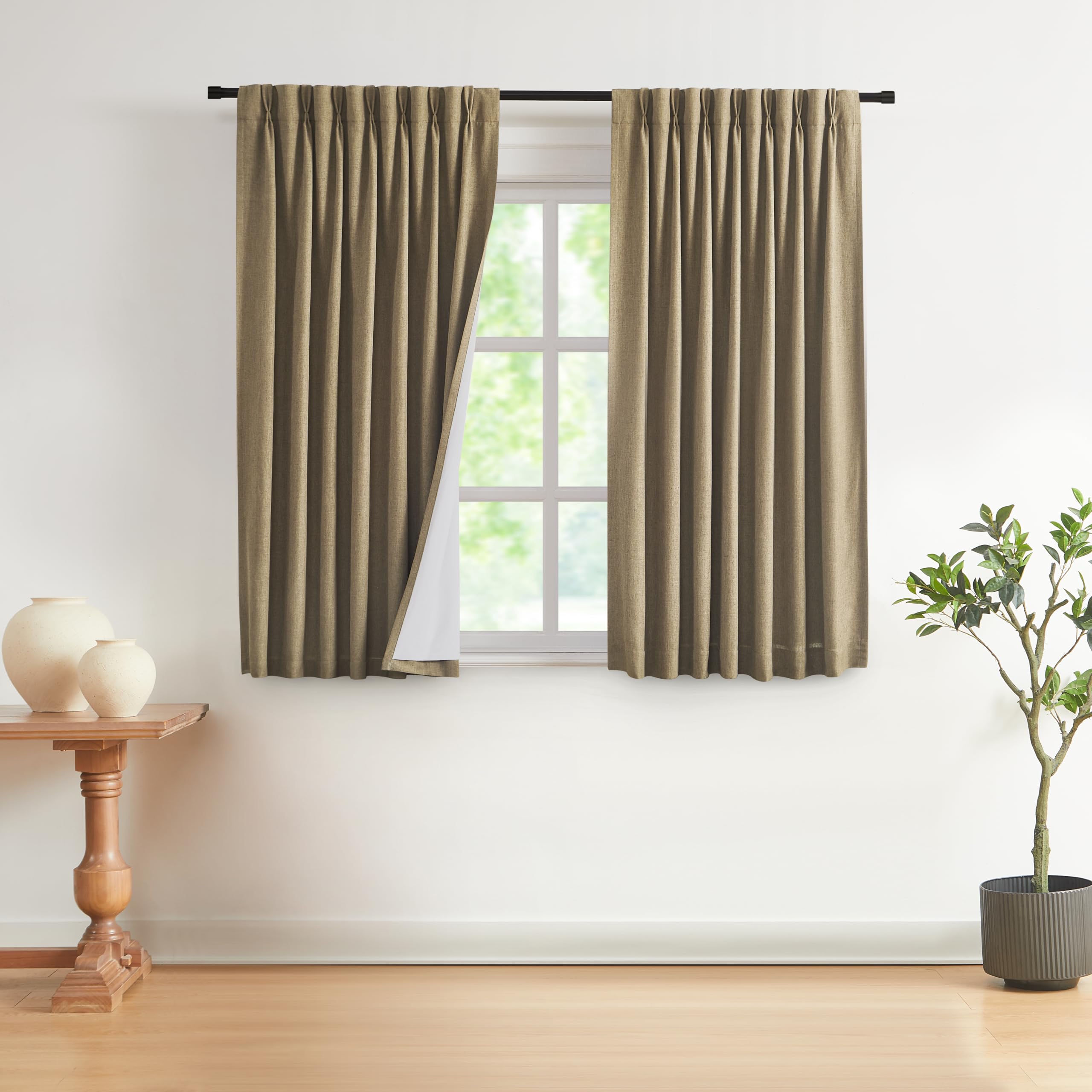 Vision Home Pinch Pleated Blackout Curtain 2 Panels