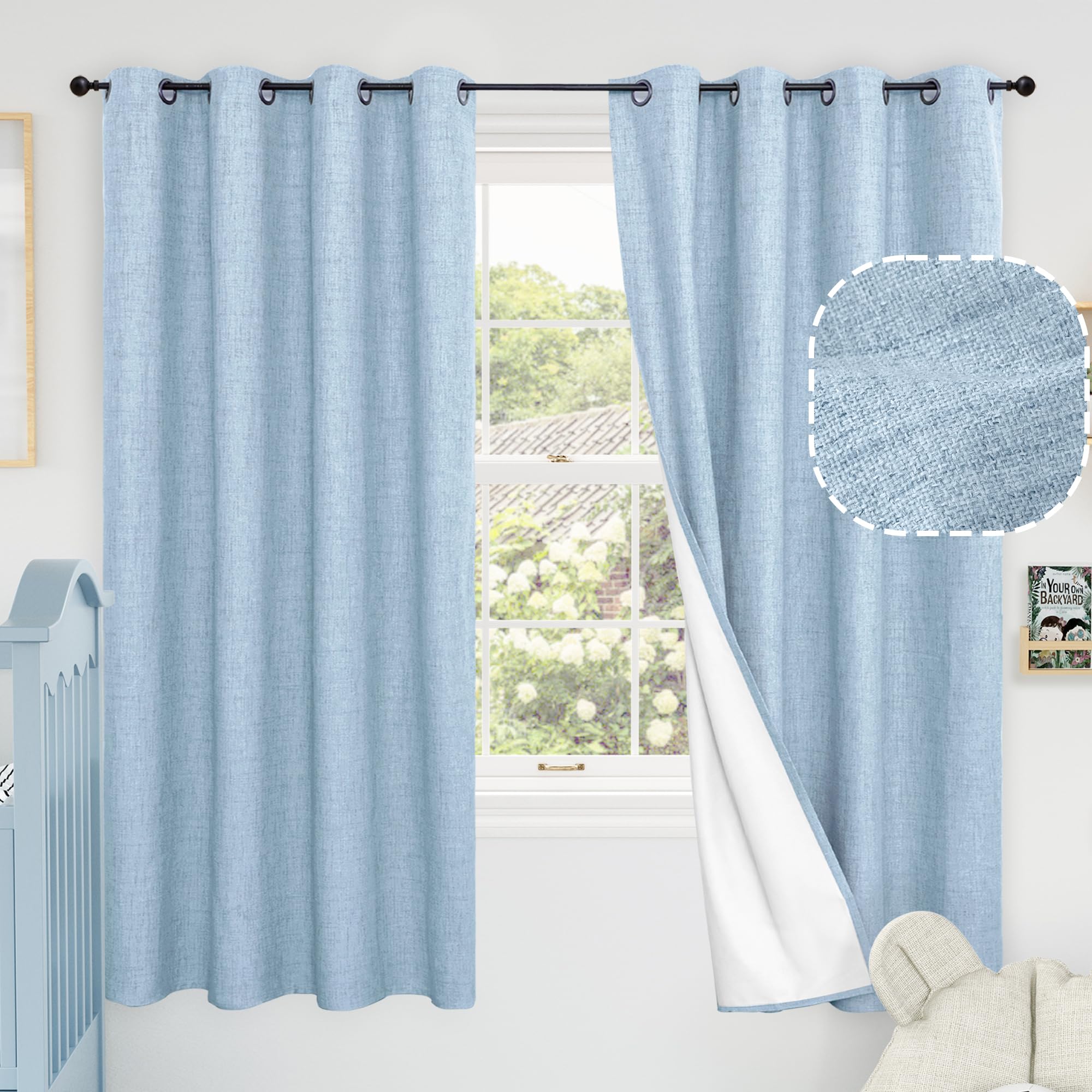 Lajode Textured Linen Blackout Curtains