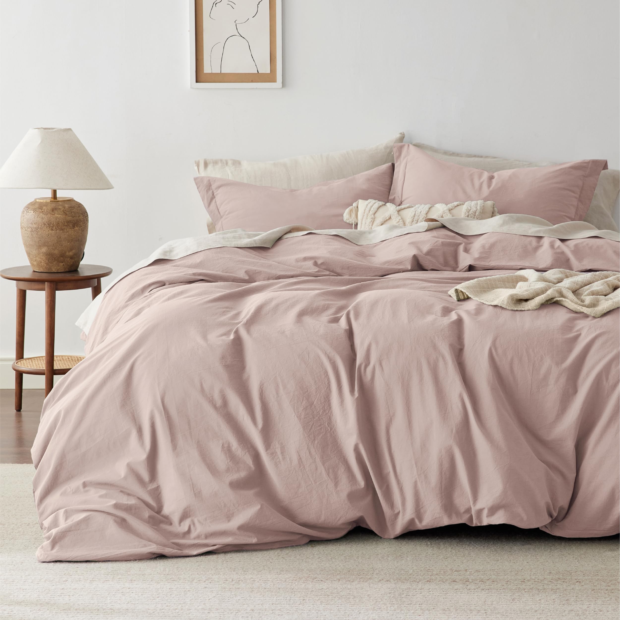 Bedsure Washed Cotton Duvet Cover