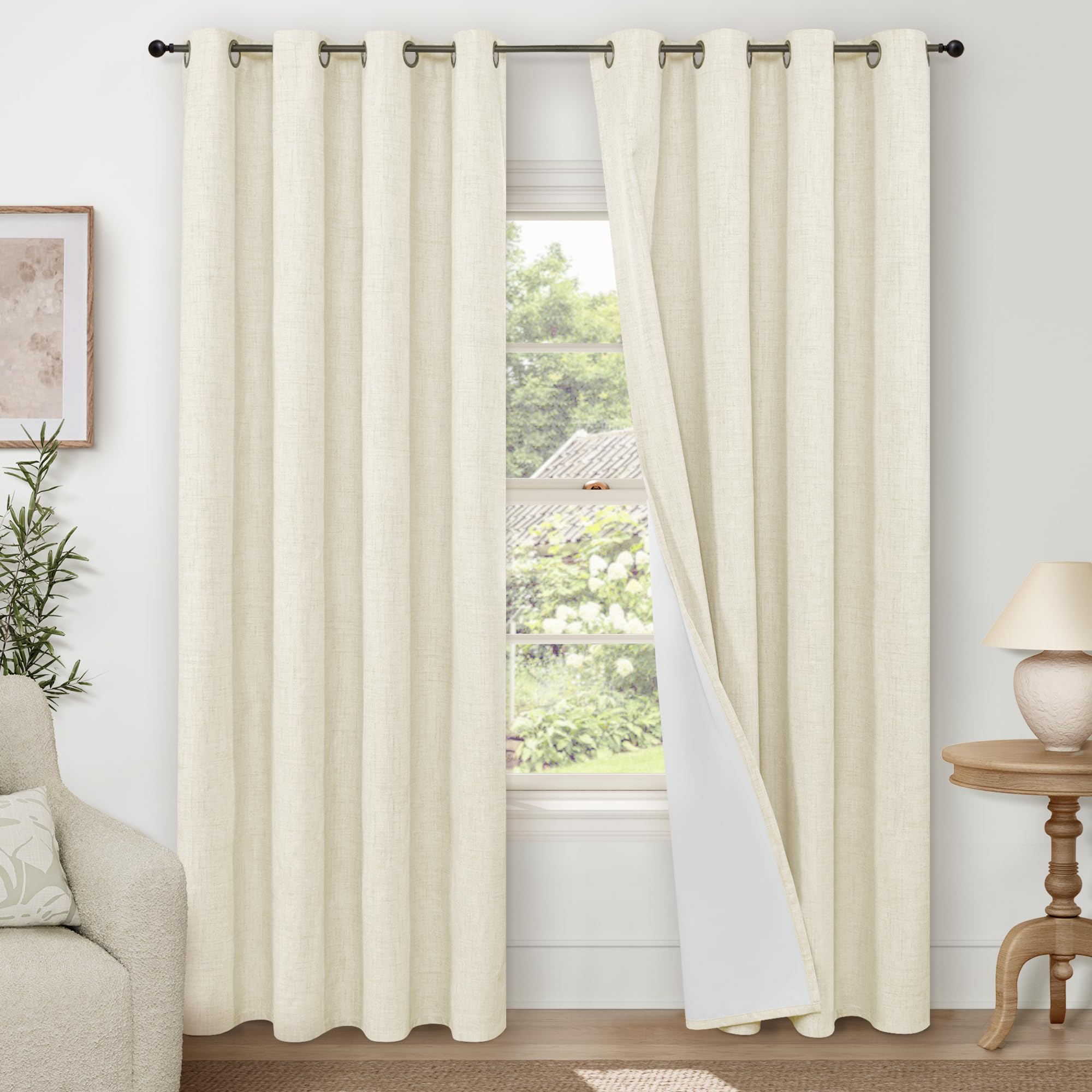 Lajode Textured Linen Blackout Curtains