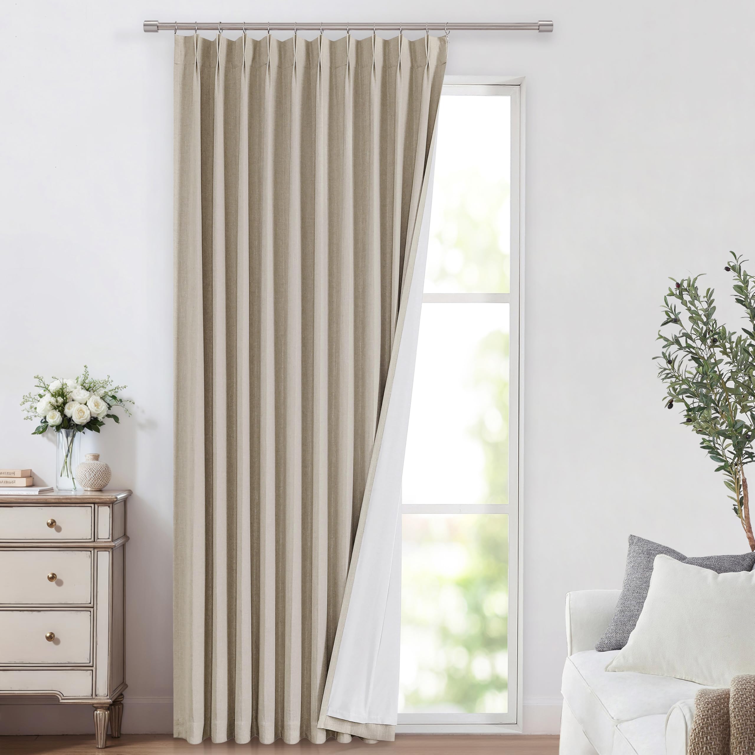 Vision Home Pinch Pleated Blackout Curtain 2 Panels
