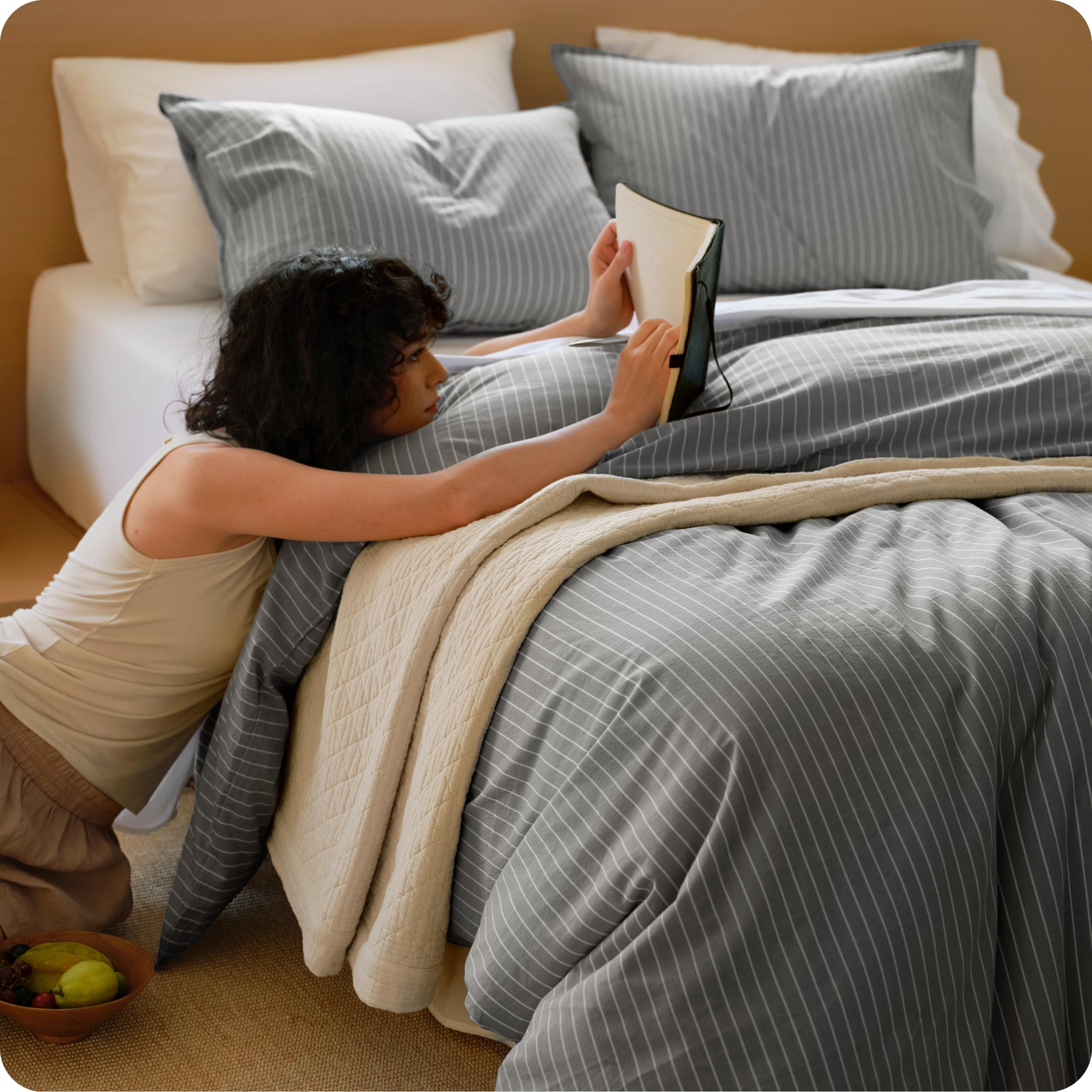 Bedsure Washed Cotton Duvet Cover