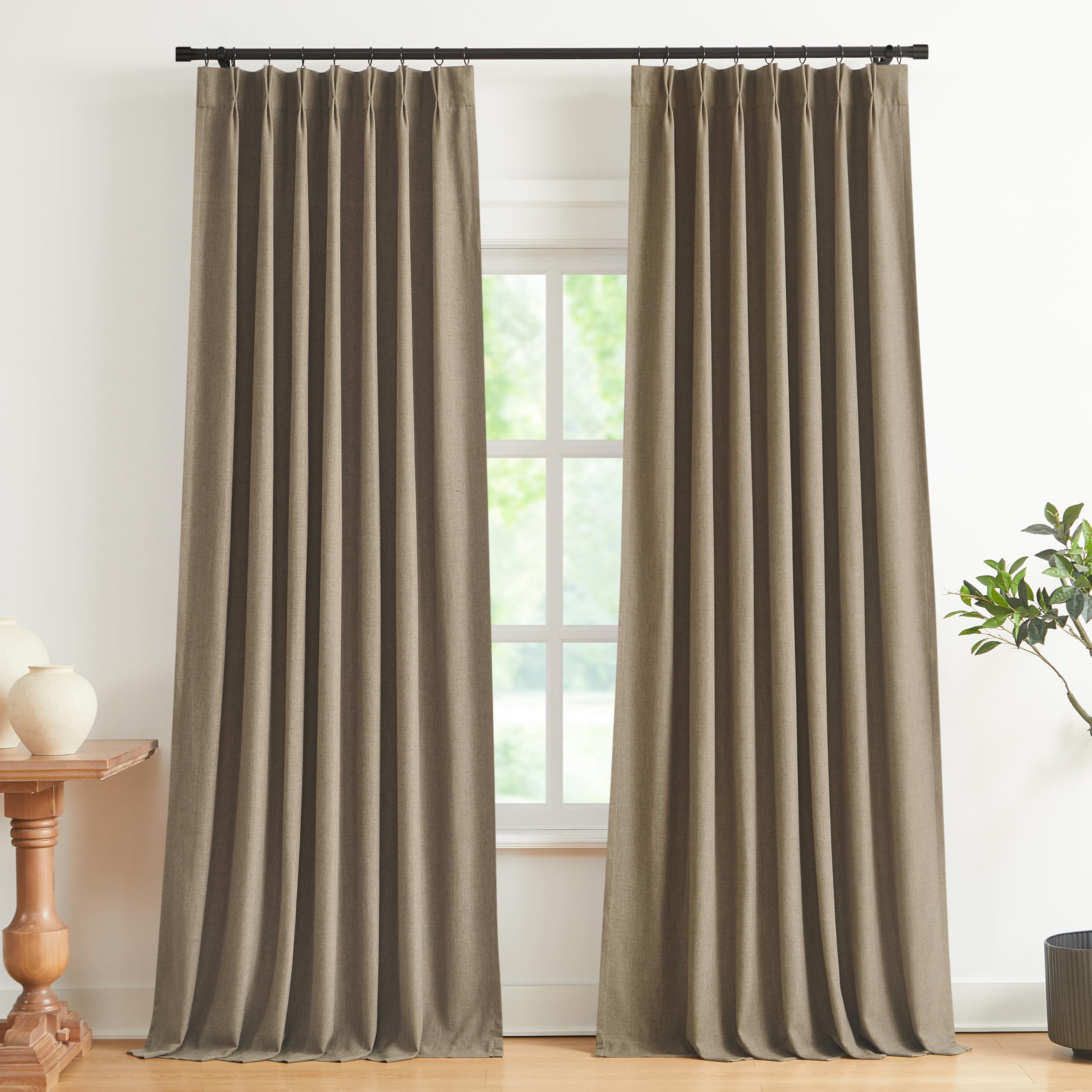 Vision Home Pinch Pleated Blackout Curtain 2 Panels