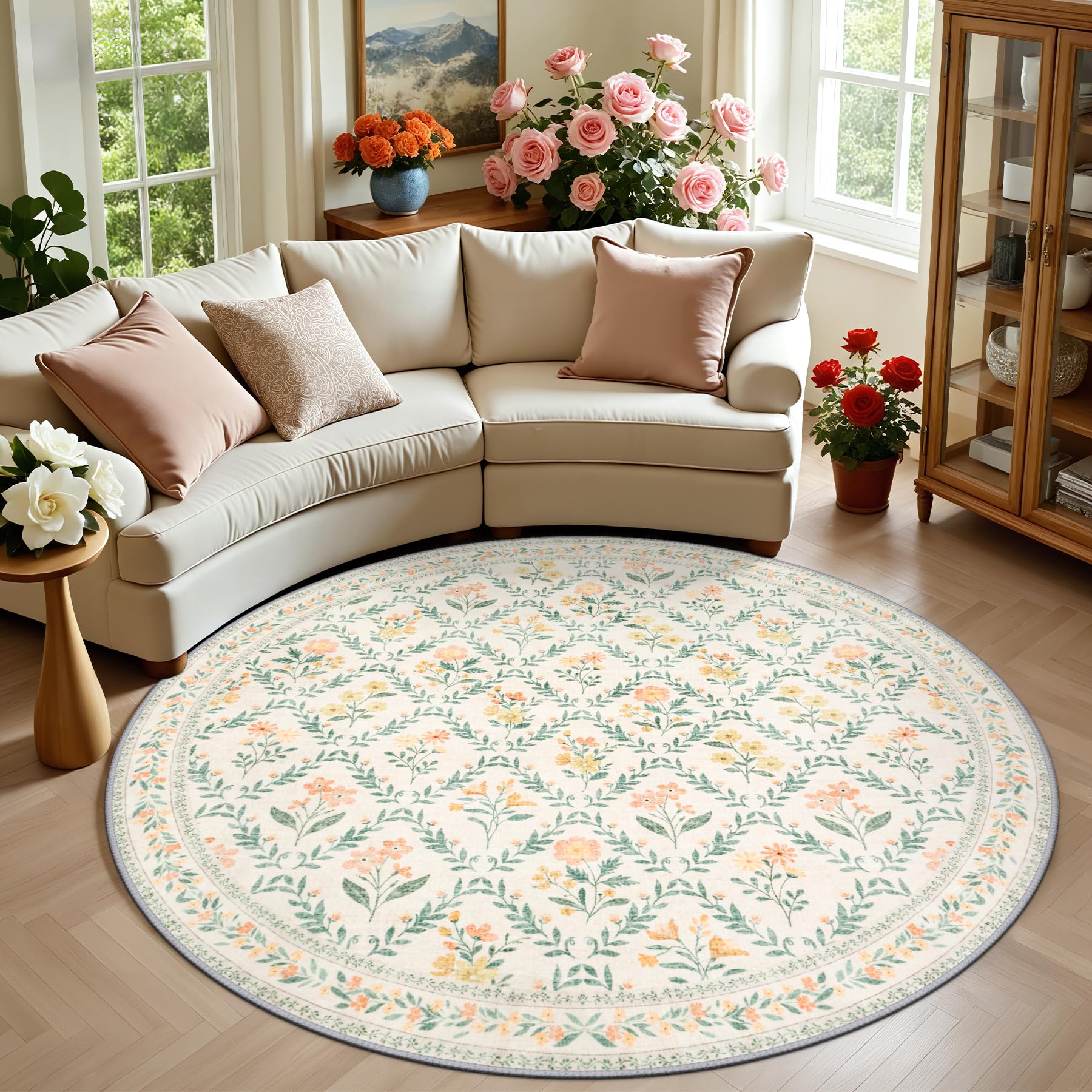Vintage Boho Washable Area Rug
