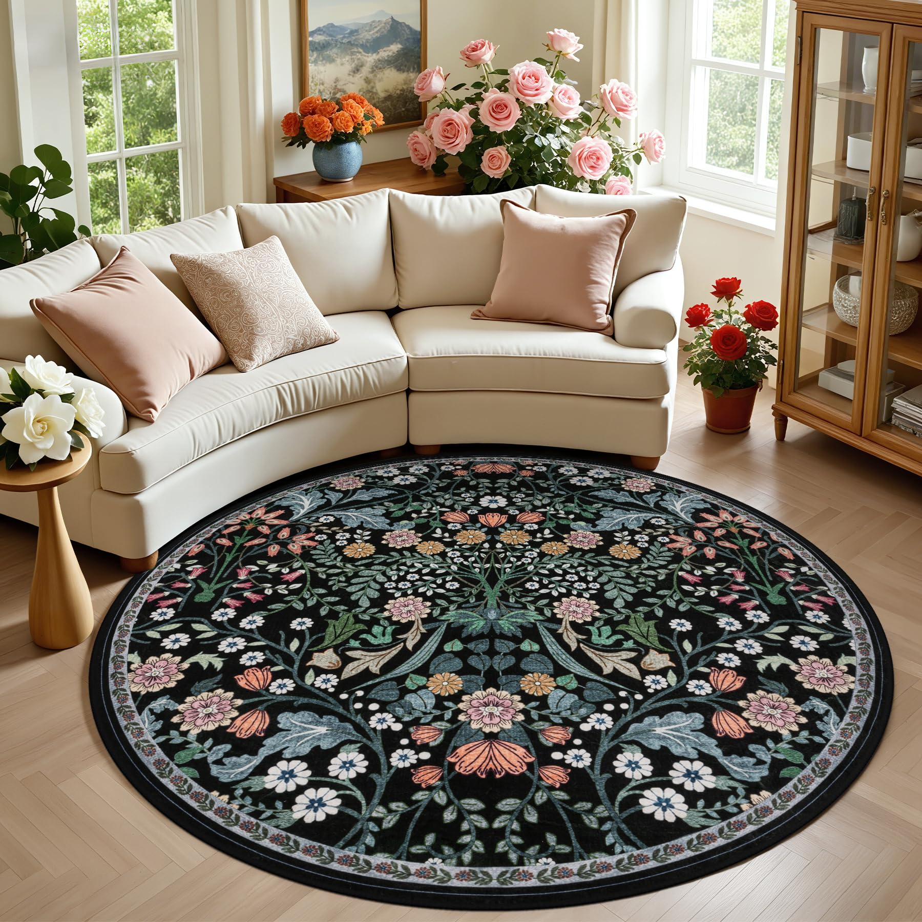 Vintage Boho Washable Area Rug