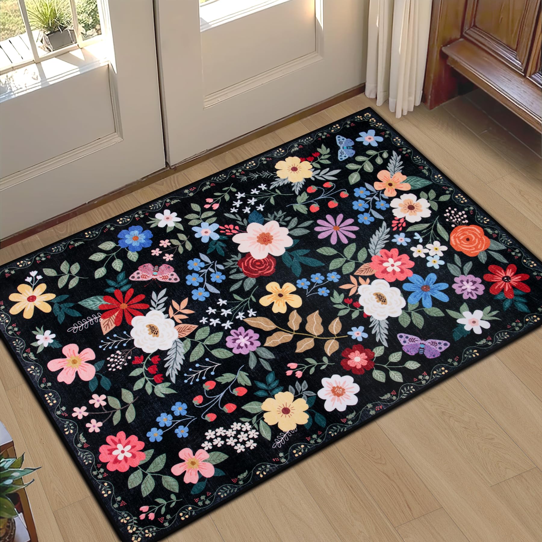 Vintage Boho Washable Area Rug