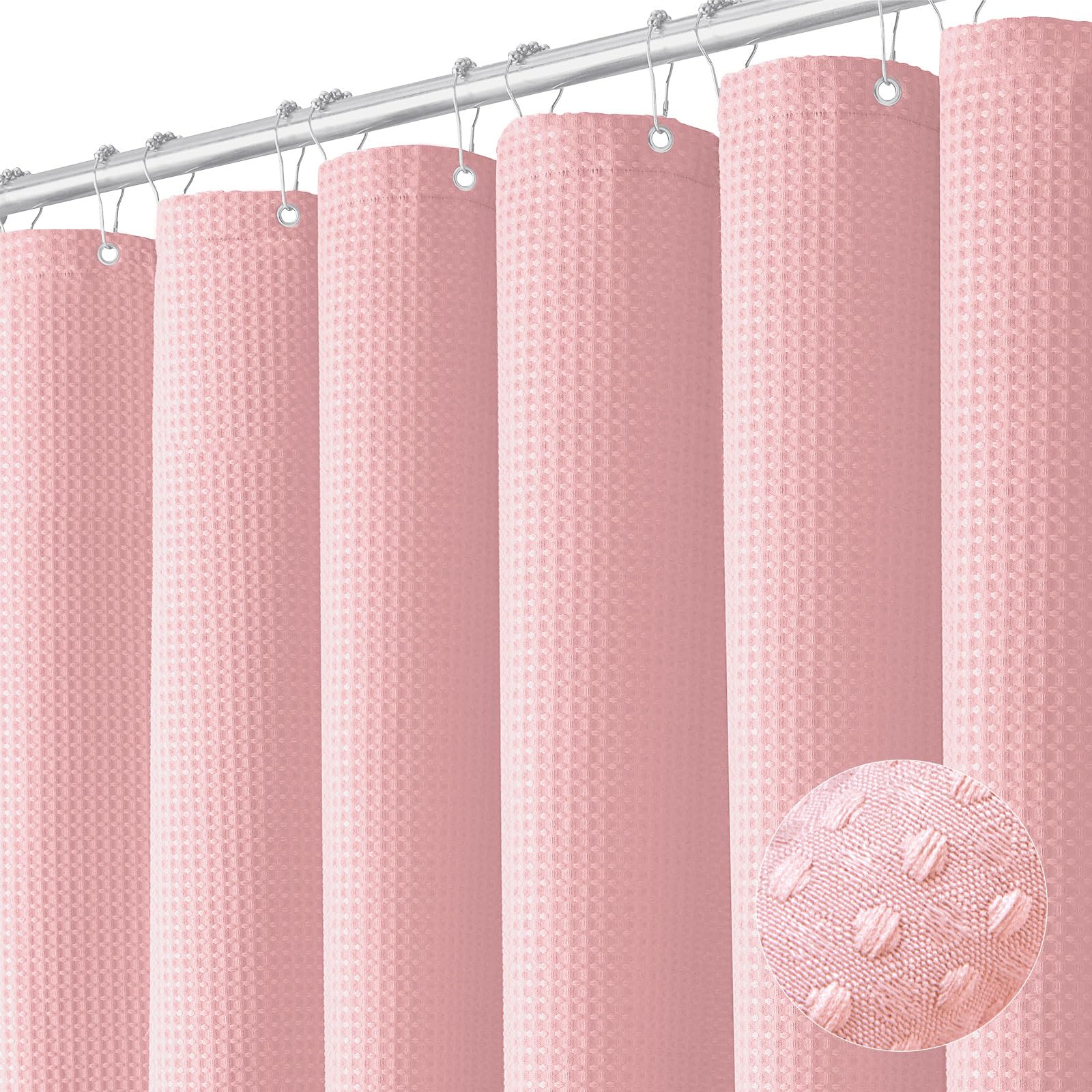 Dynamene Waffle Shower Curtain Set