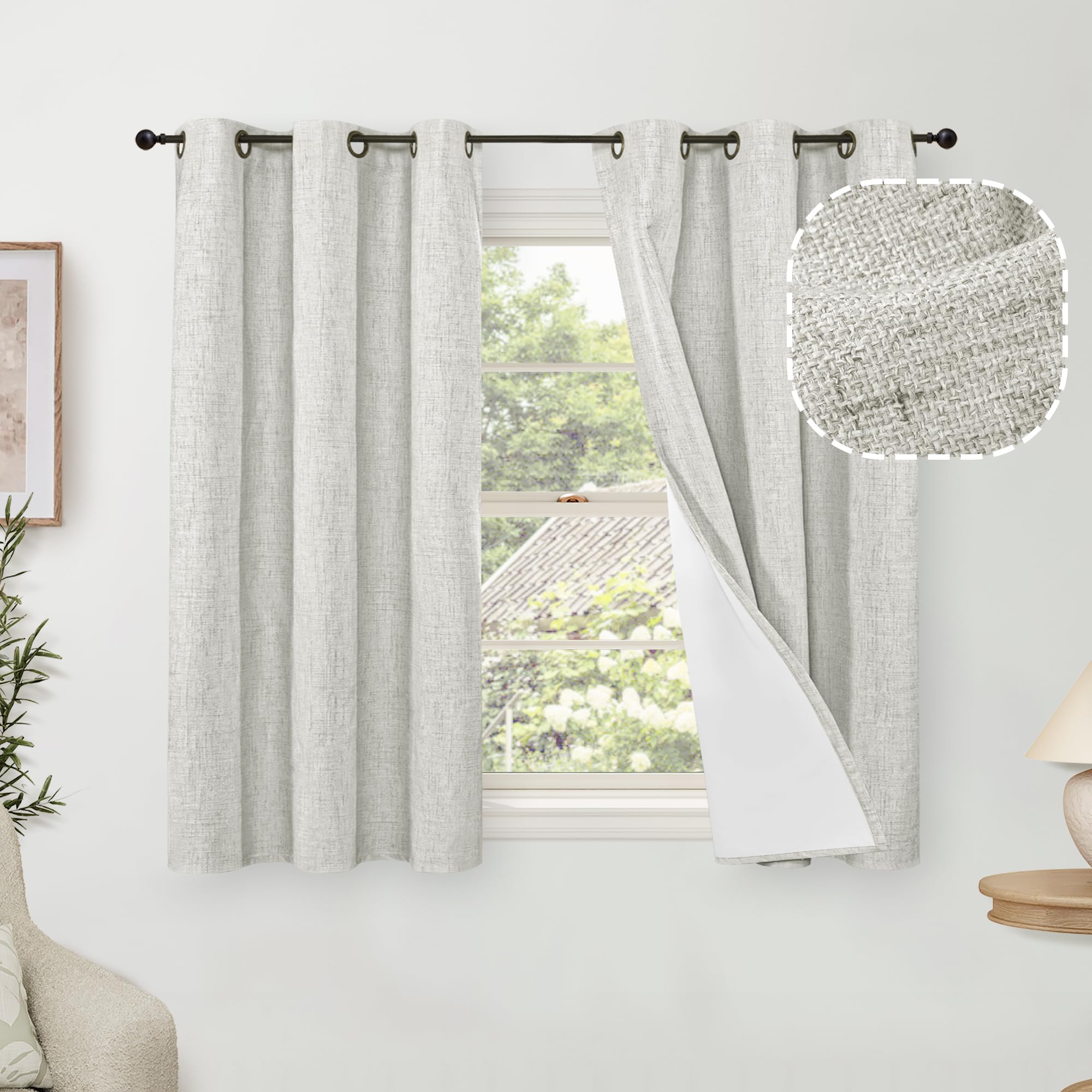 Lajode Textured Linen Blackout Curtains