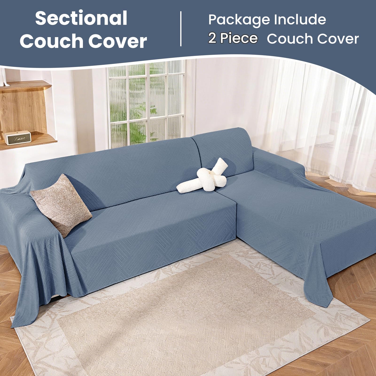 CYCMACO Sectional Couch Cover Set