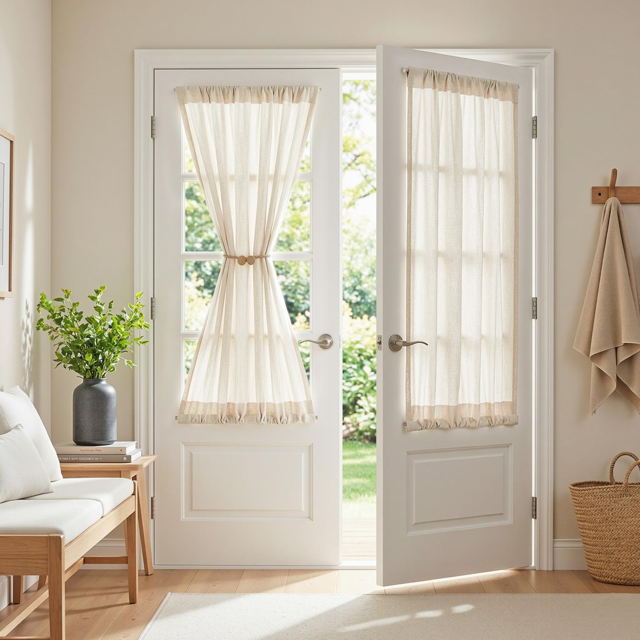 MYSKY HOME Semi Sheer Boho Curtains