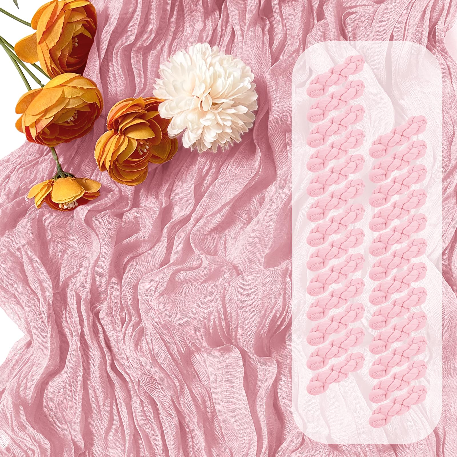 FANTEKE Cheesecloth Table Runner