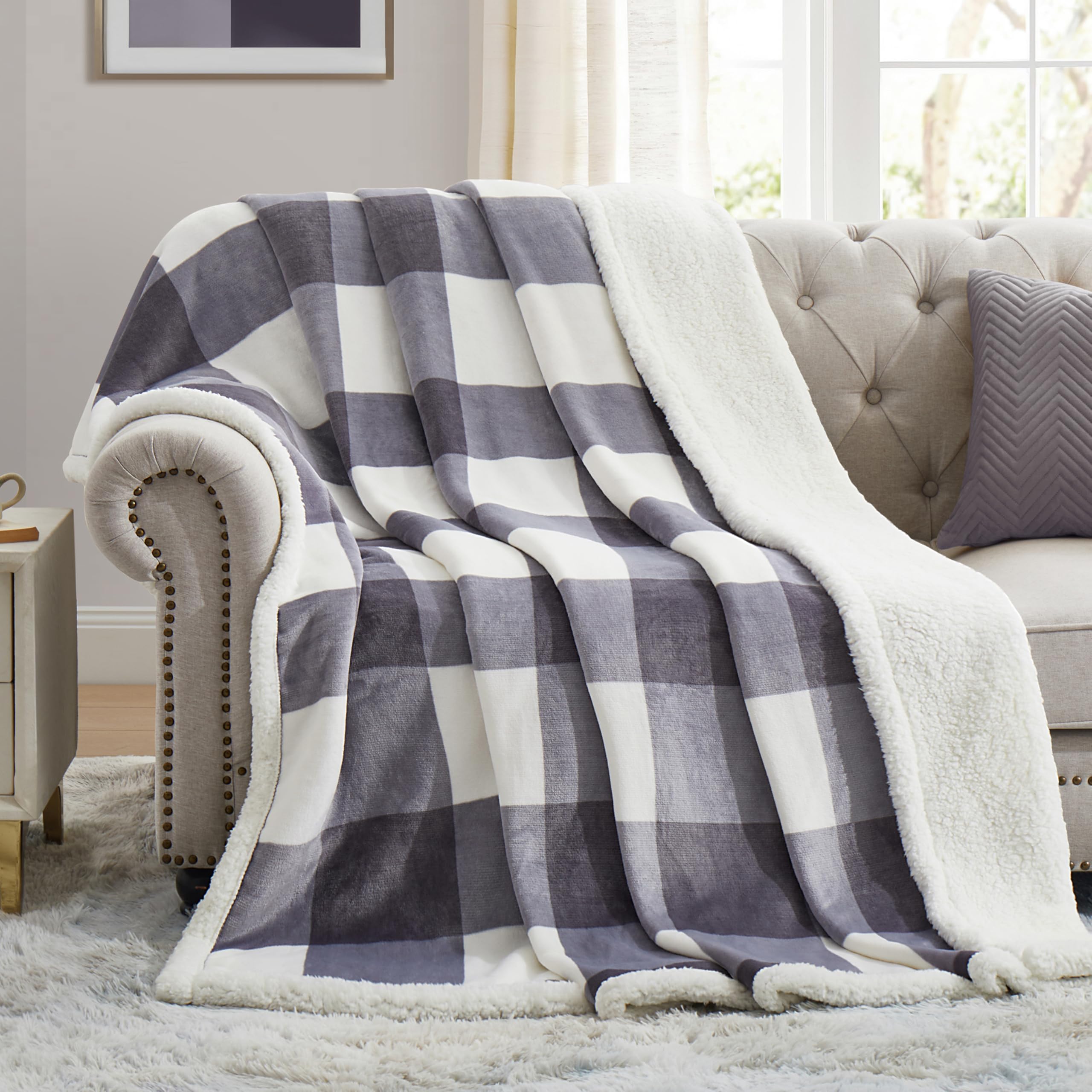 PU MEI Sherpa Fleece Throw Blanket