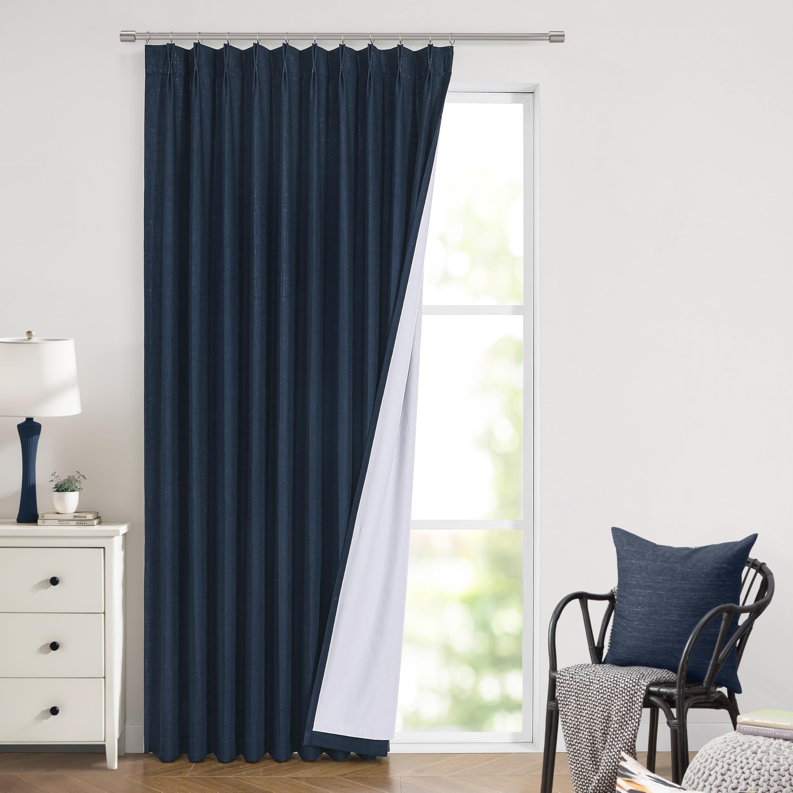 Vision Home Pinch Pleated Blackout Curtain 2 Panels