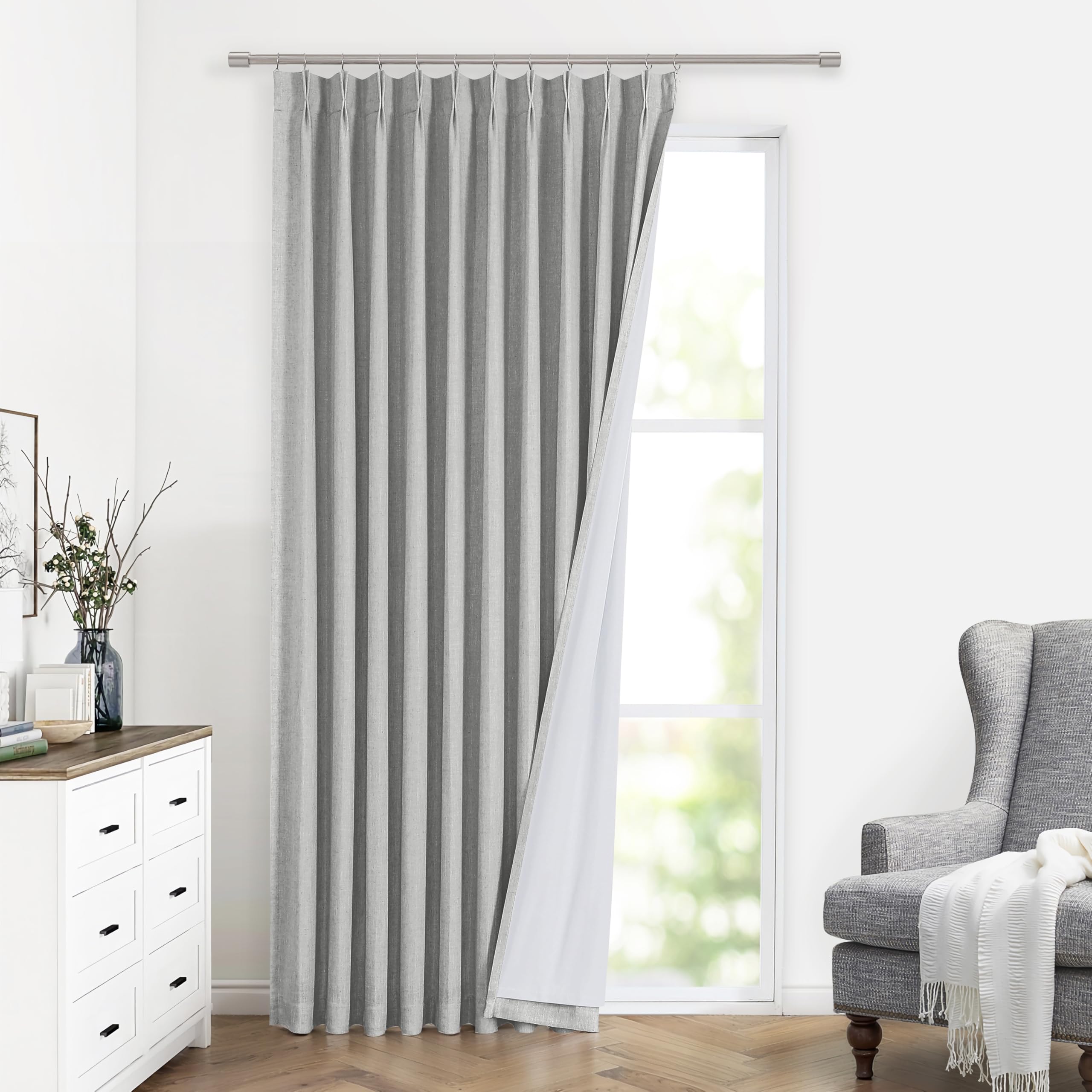 Vision Home Pinch Pleated Blackout Curtain 2 Panels