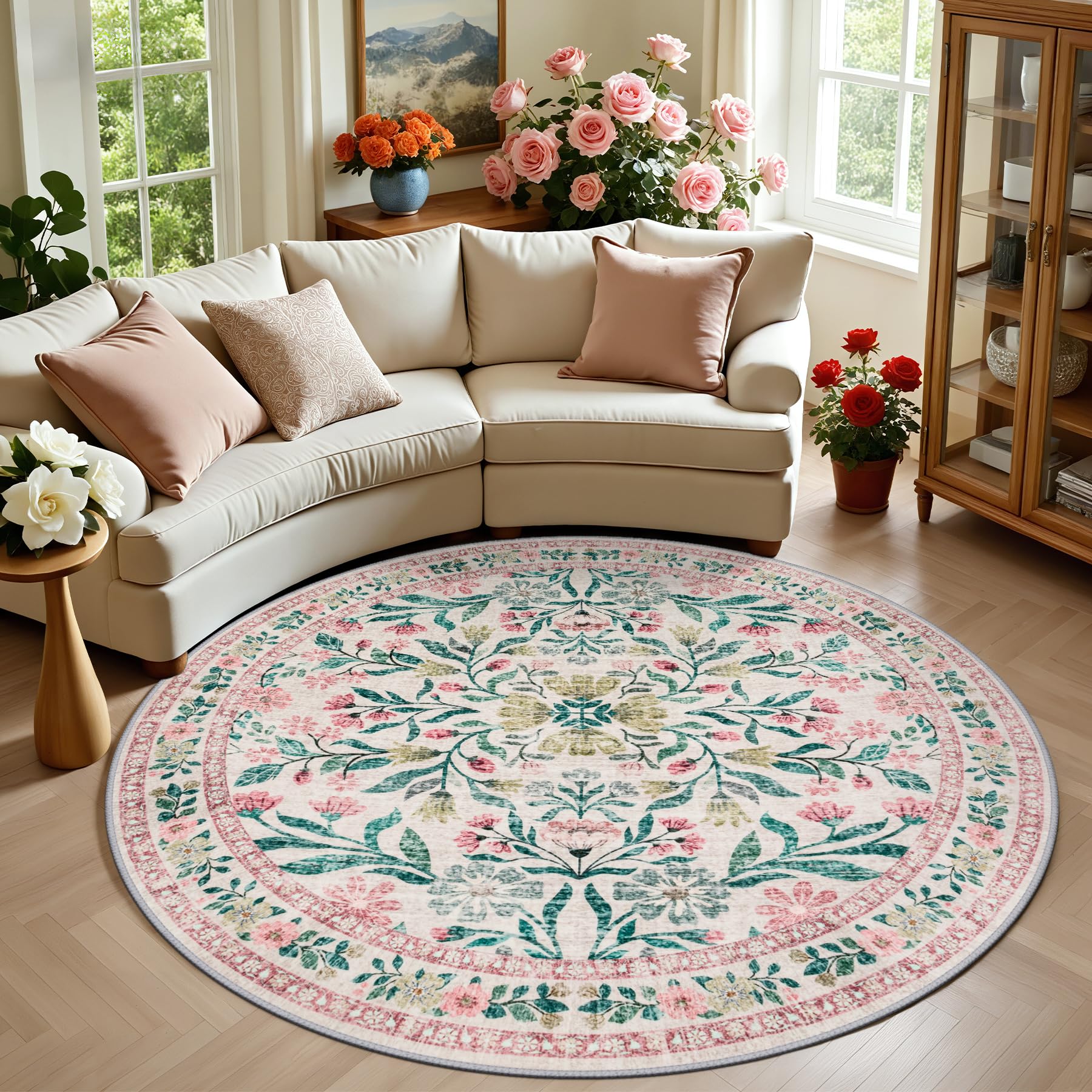 Vintage Boho Washable Area Rug