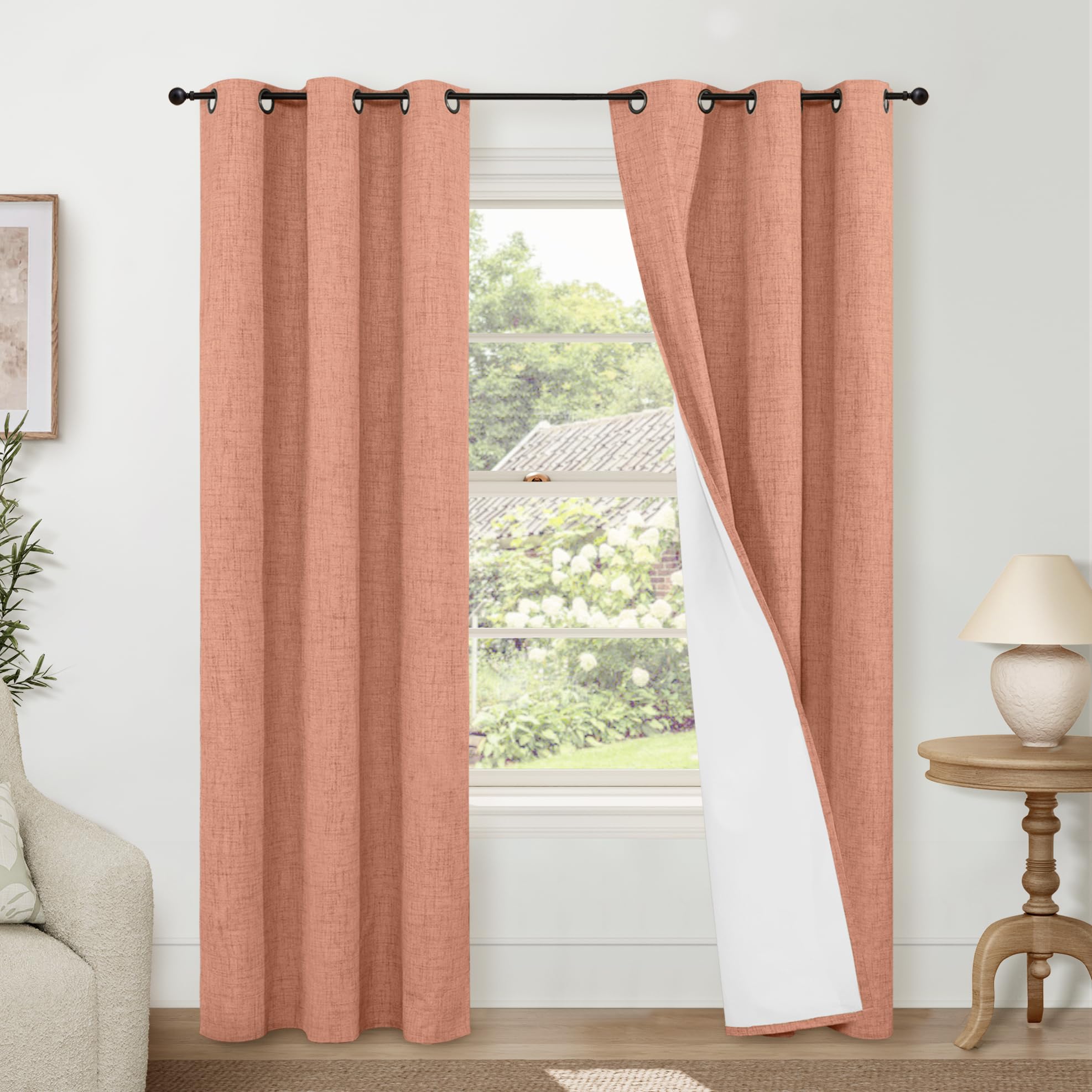 Lajode Textured Linen Blackout Curtains