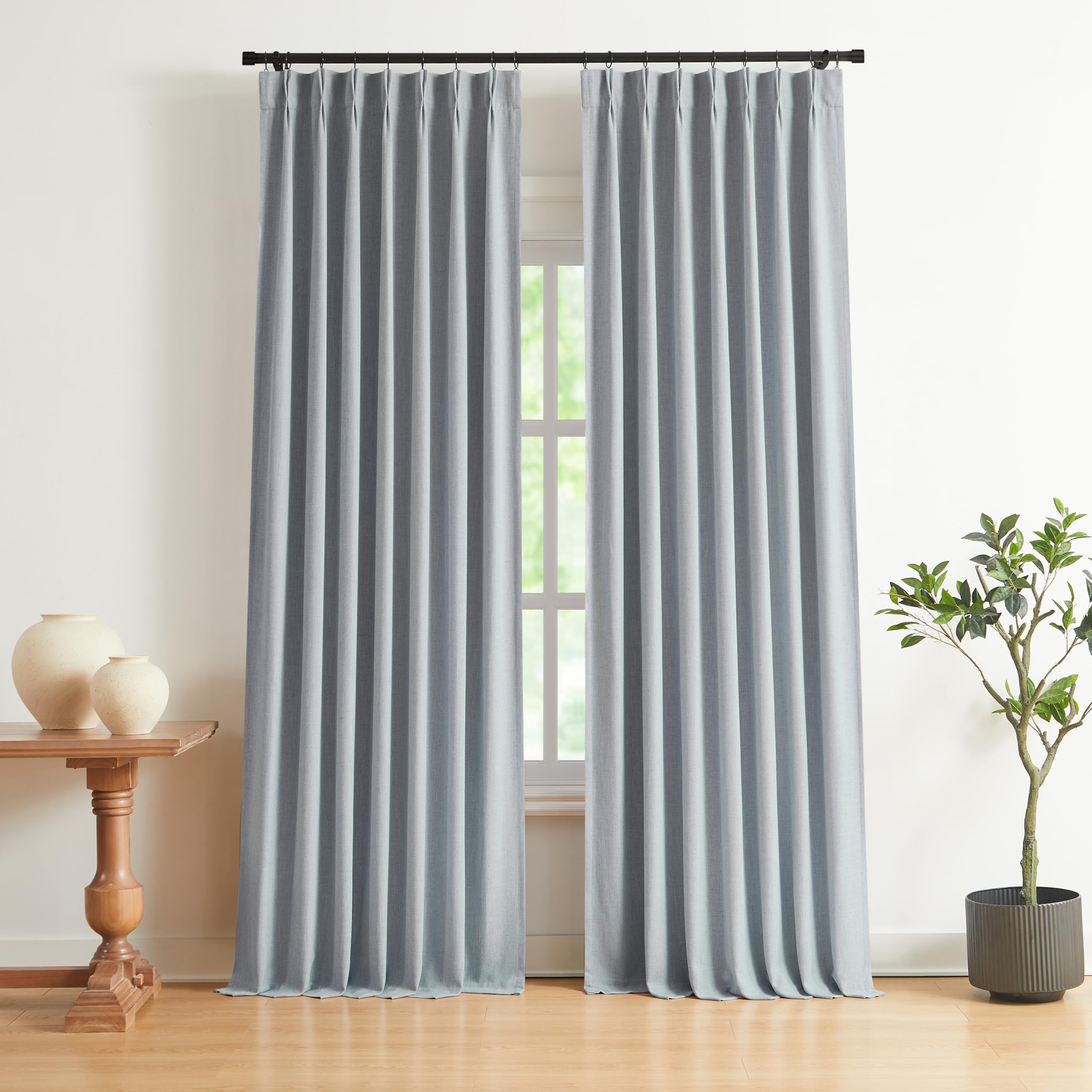 Vision Home Pinch Pleated Blackout Curtain 2 Panels