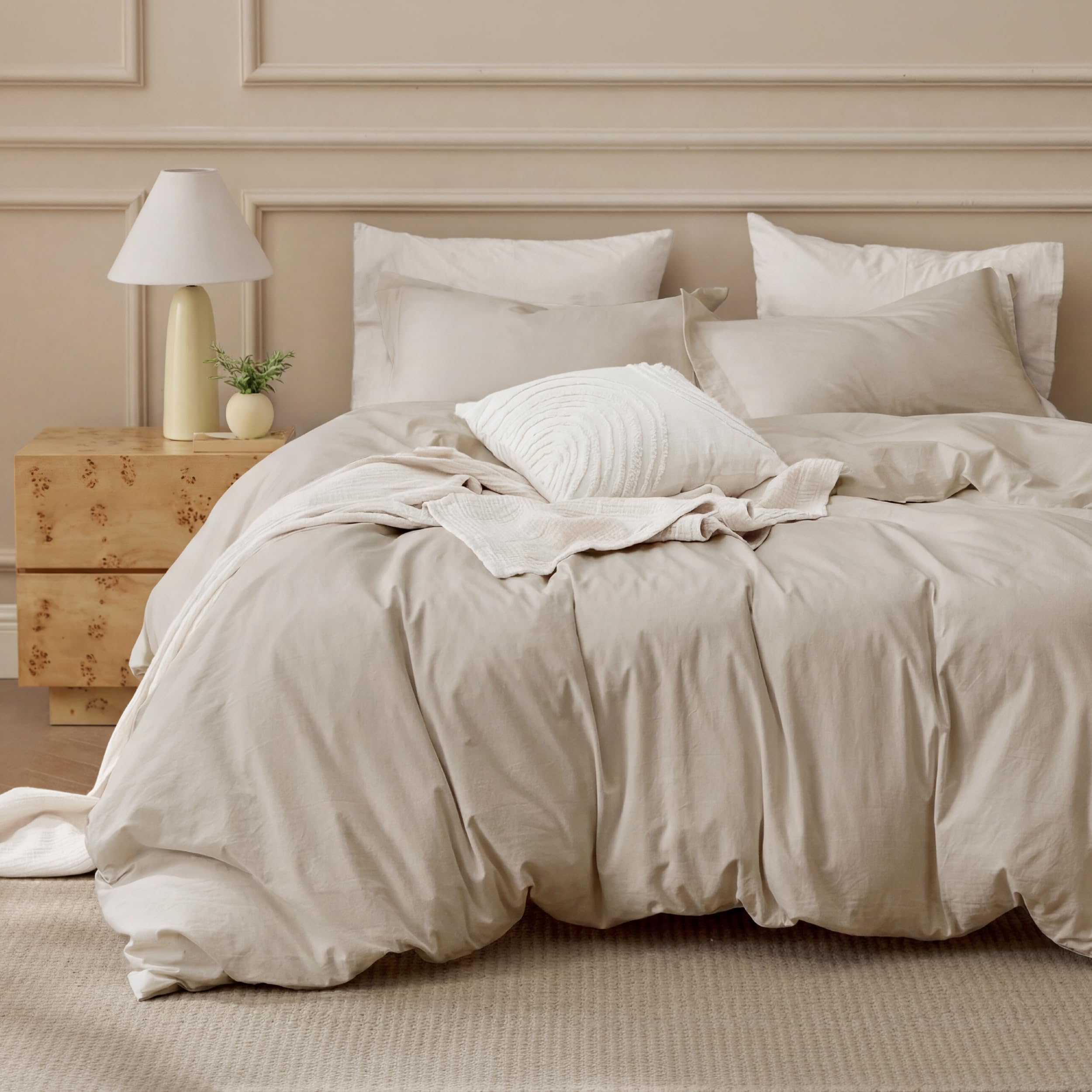 Bedsure Washed Cotton Duvet Cover