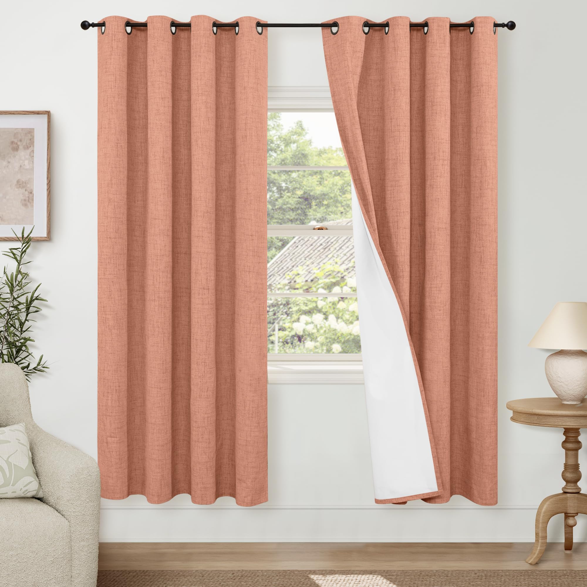 Lajode Textured Linen Blackout Curtains