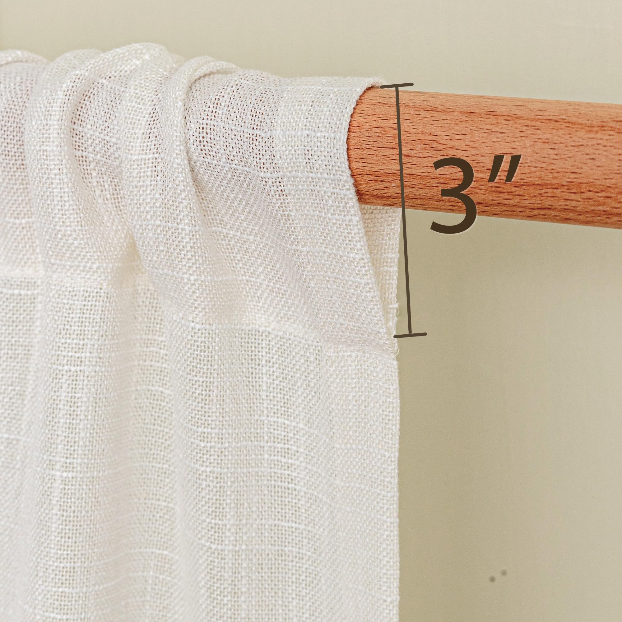 MYSKY HOME Semi Sheer Boho Curtains