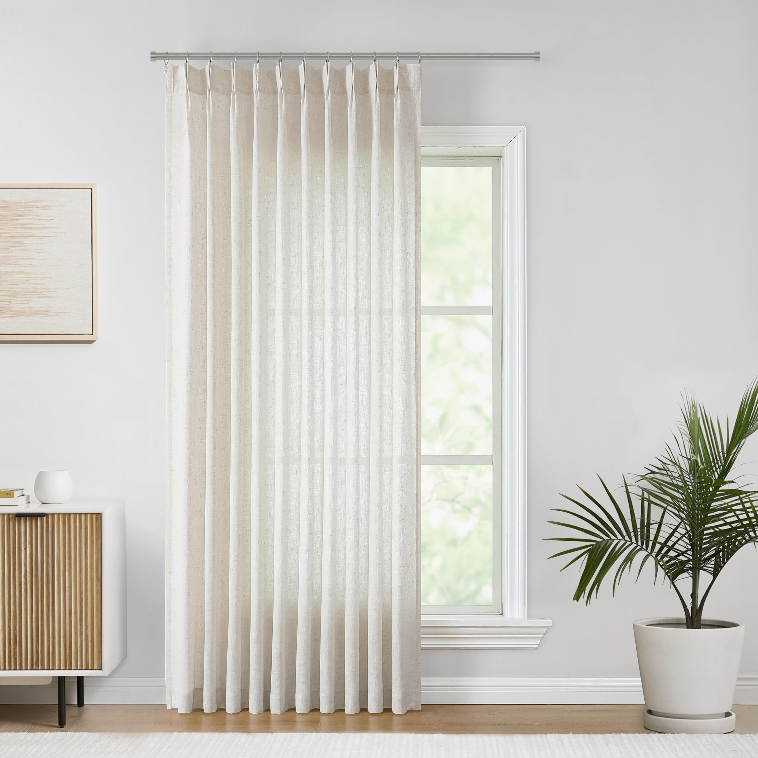 Vision Home Pinch Pleated Sheer Curtains