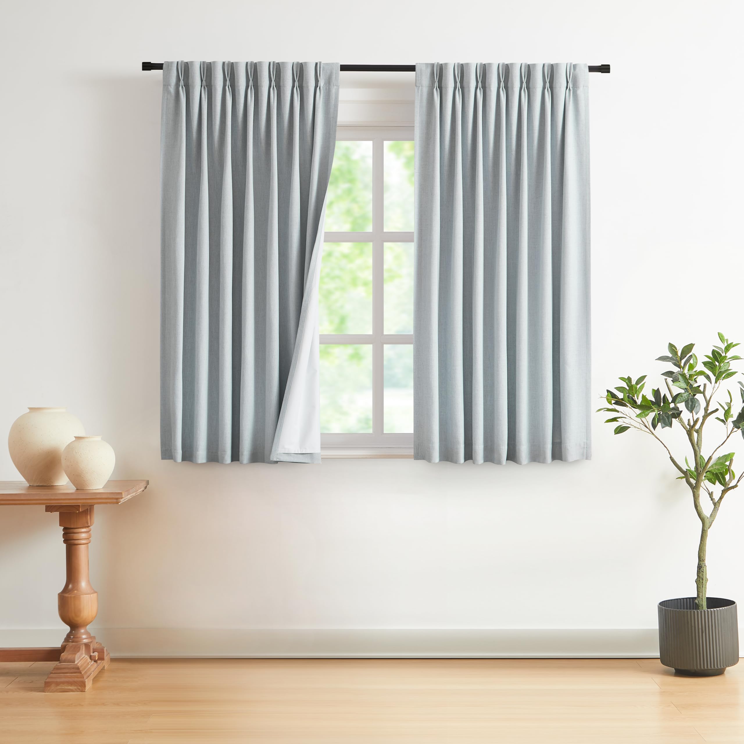 Vision Home Pinch Pleated Blackout Curtain 2 Panels