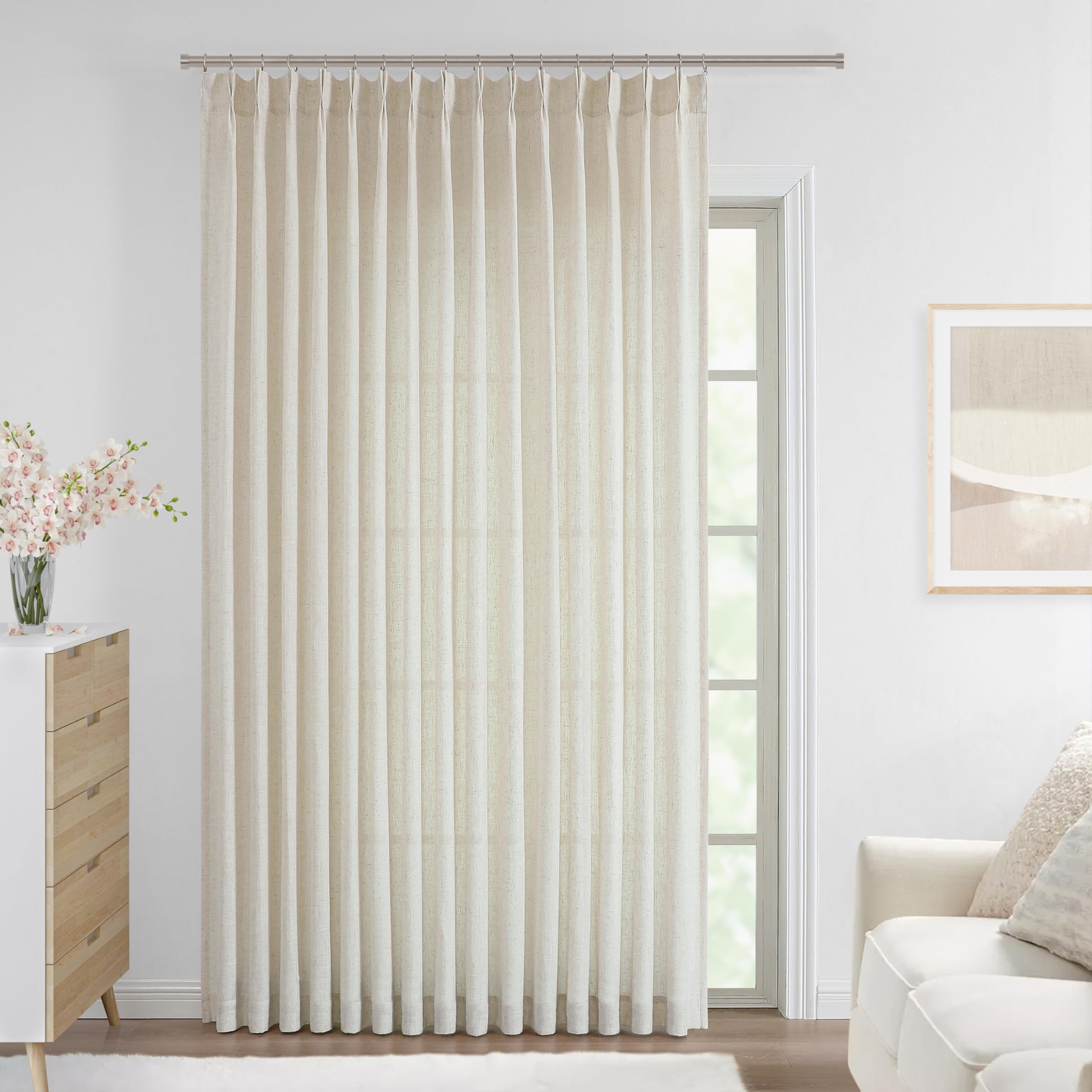 Vision Home Pinch Pleated Sheer Curtains