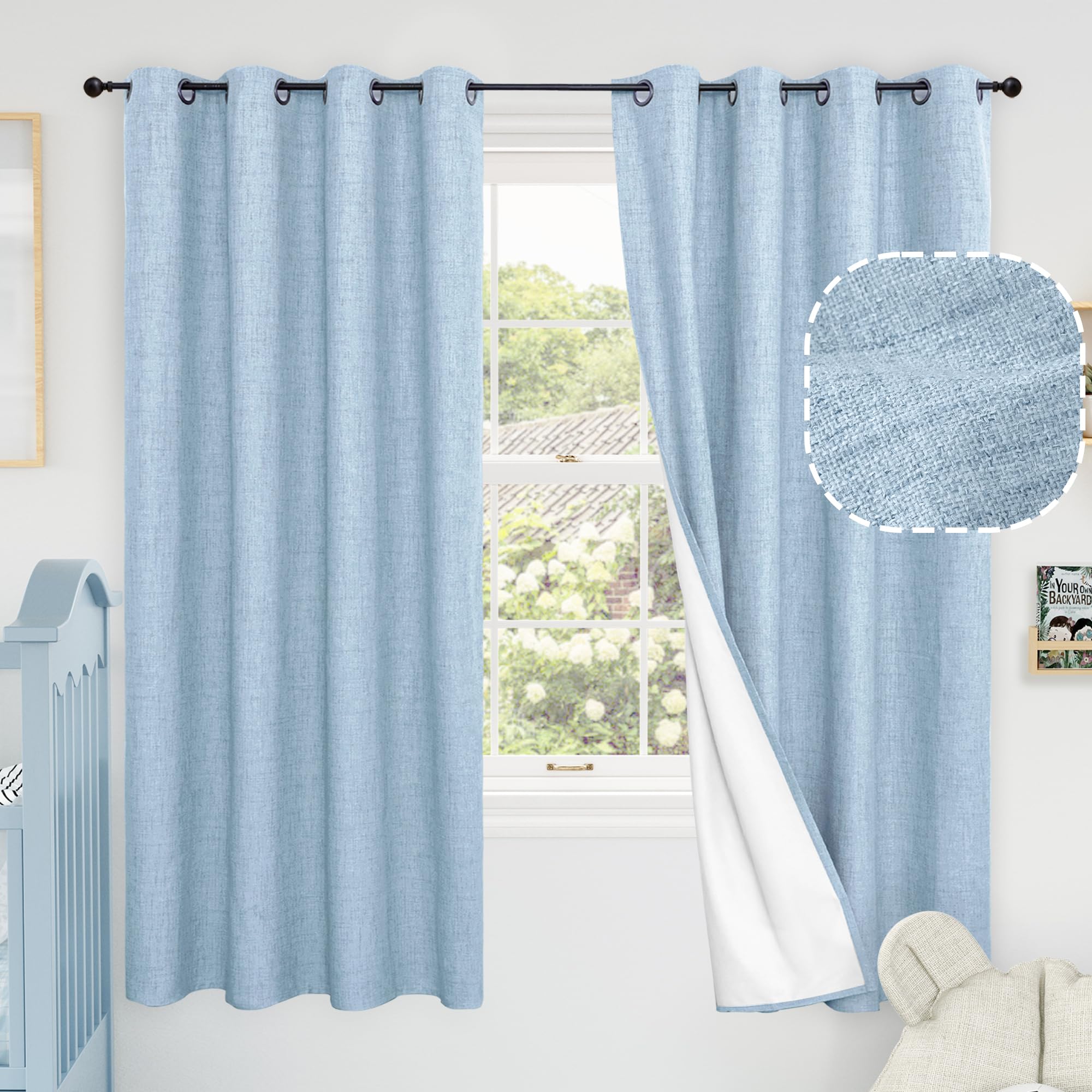 Lajode Textured Linen Blackout Curtains