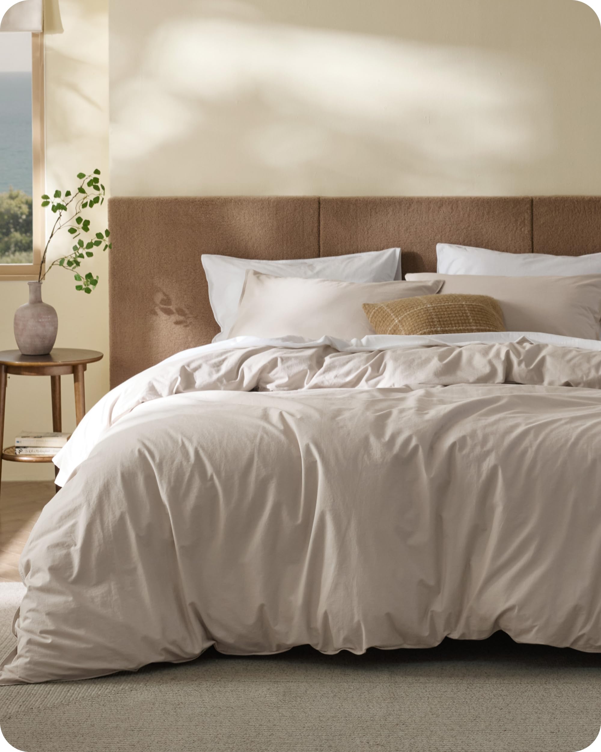 Bedsure Washed Cotton Duvet Cover