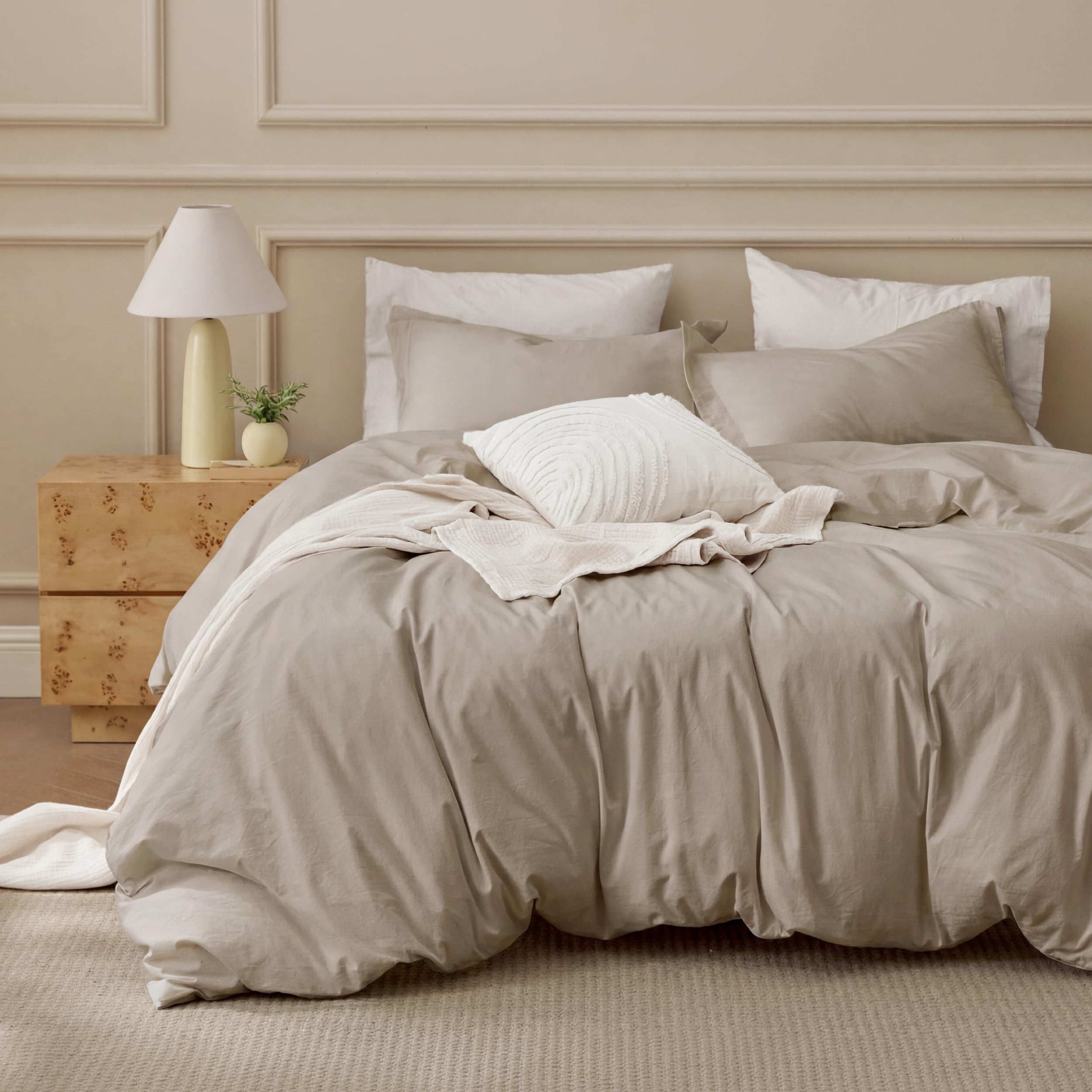 Bedsure Washed Cotton Duvet Cover