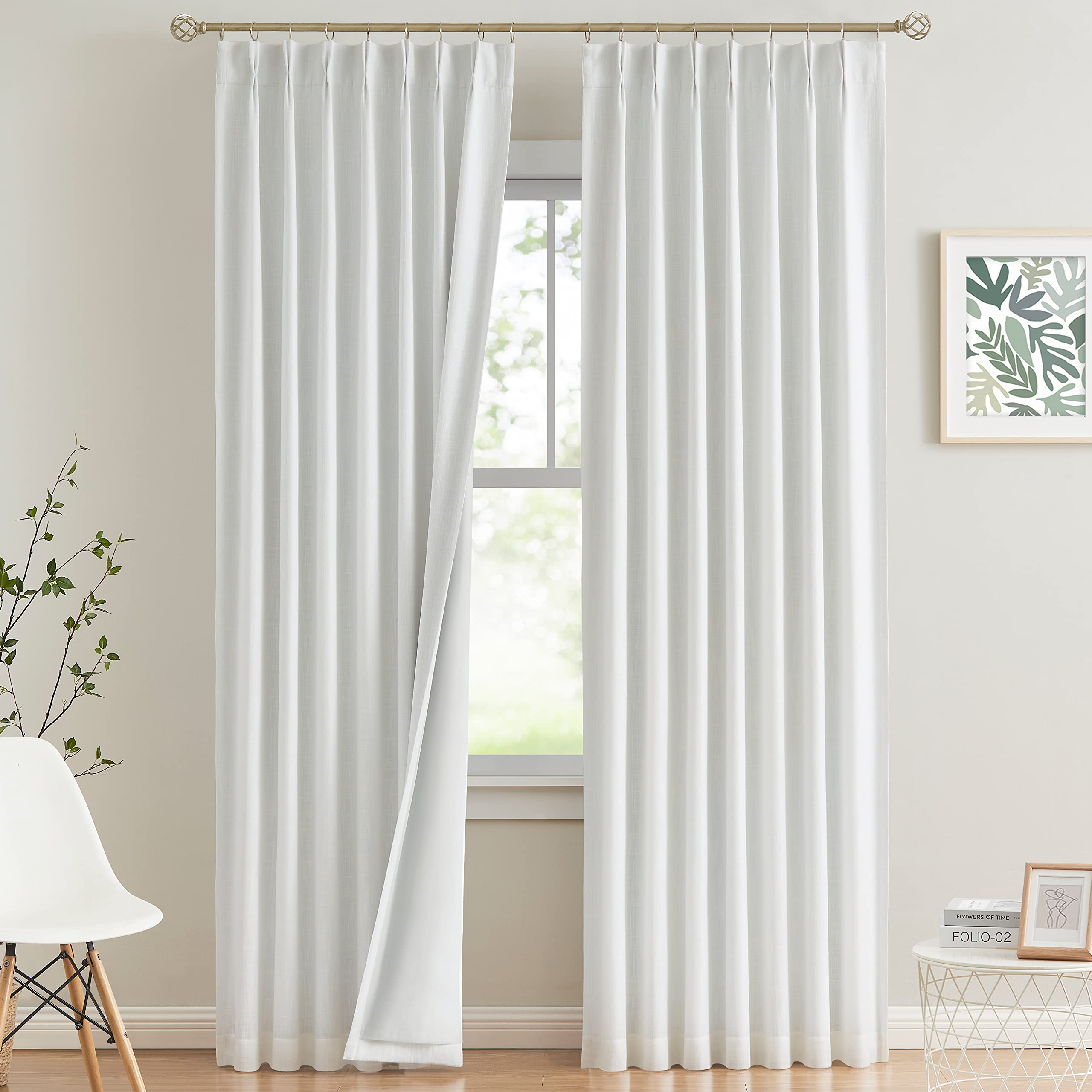 Vision Home Pinch Pleated Blackout Curtain 2 Panels