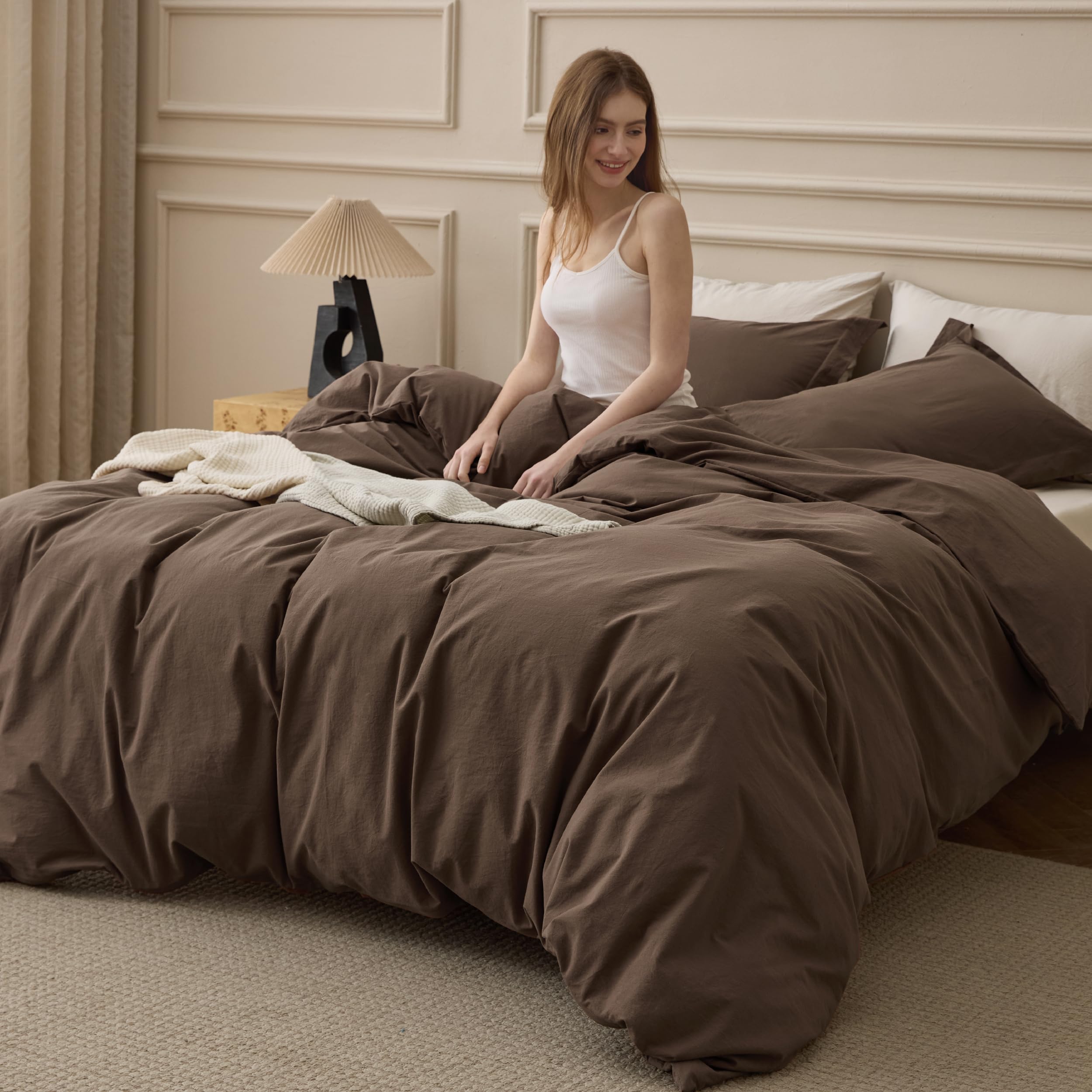 Bedsure Washed Cotton Duvet Cover