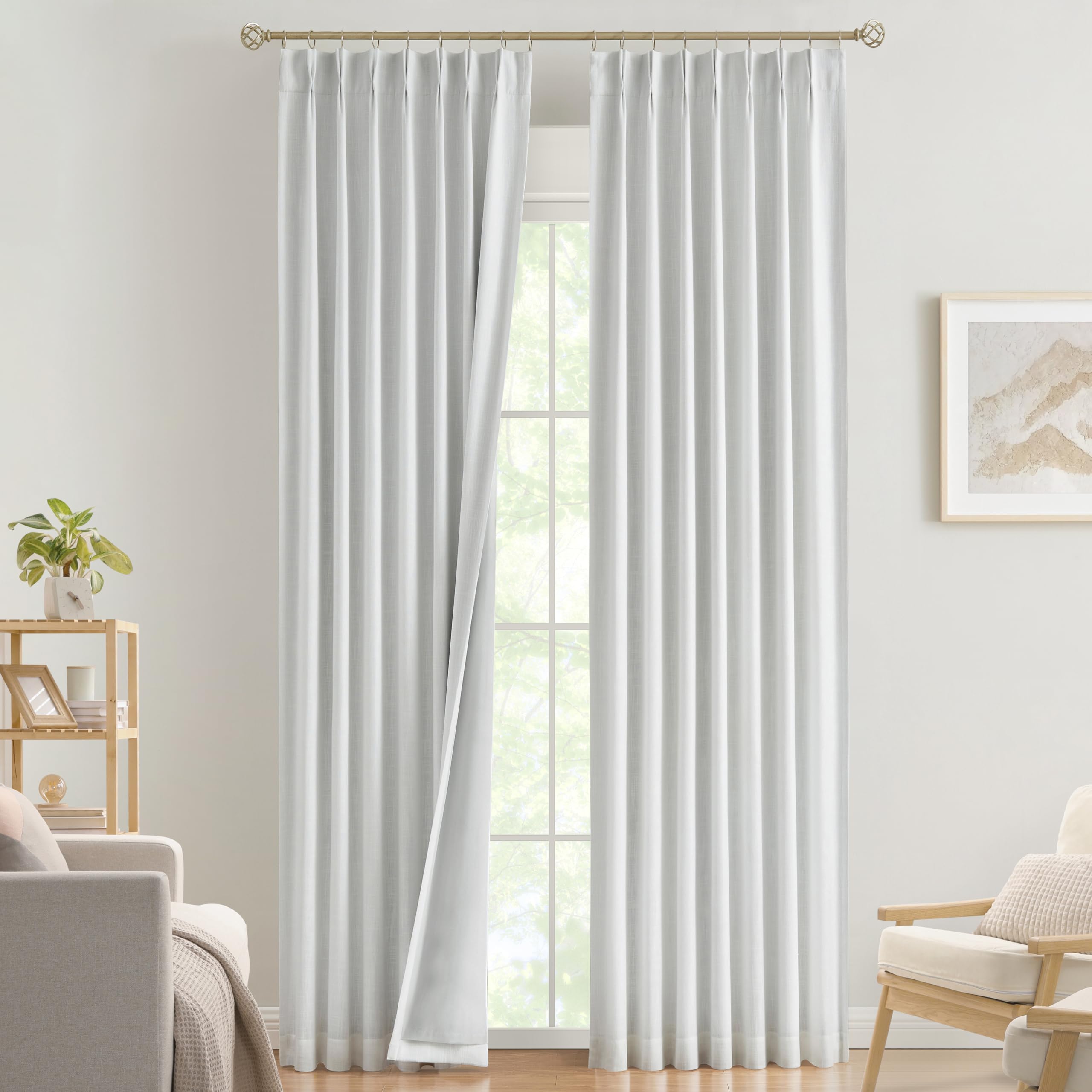 Vision Home Pinch Pleated Blackout Curtain 2 Panels