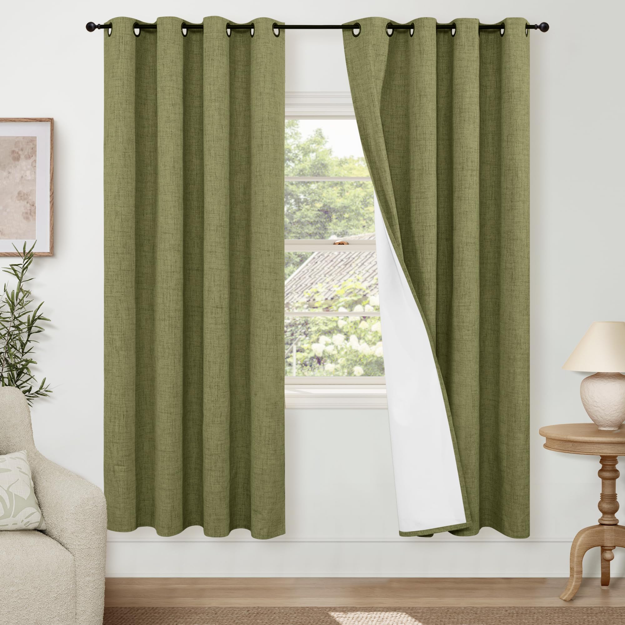 Lajode Textured Linen Blackout Curtains